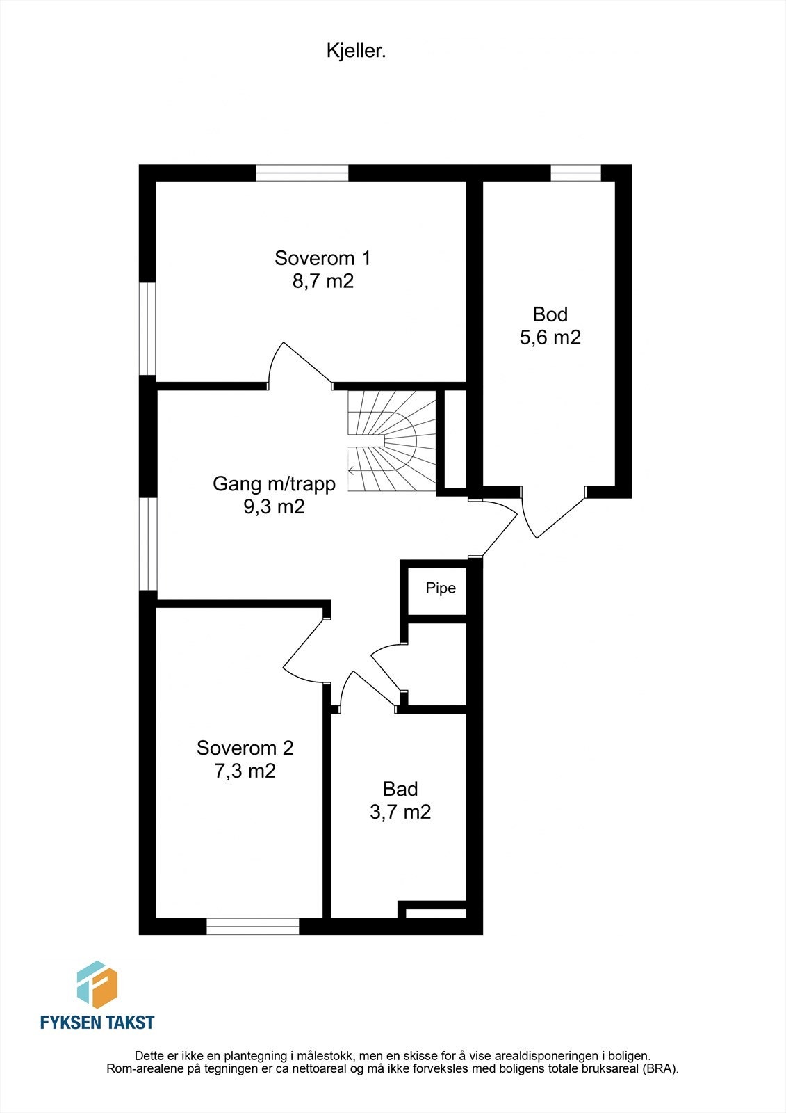 Planskisse kjeller. Galleribilde