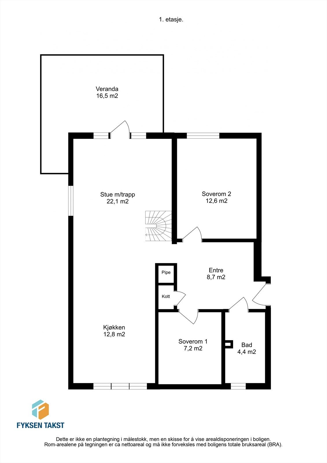 Planskisse 1. etasje. Galleribilde