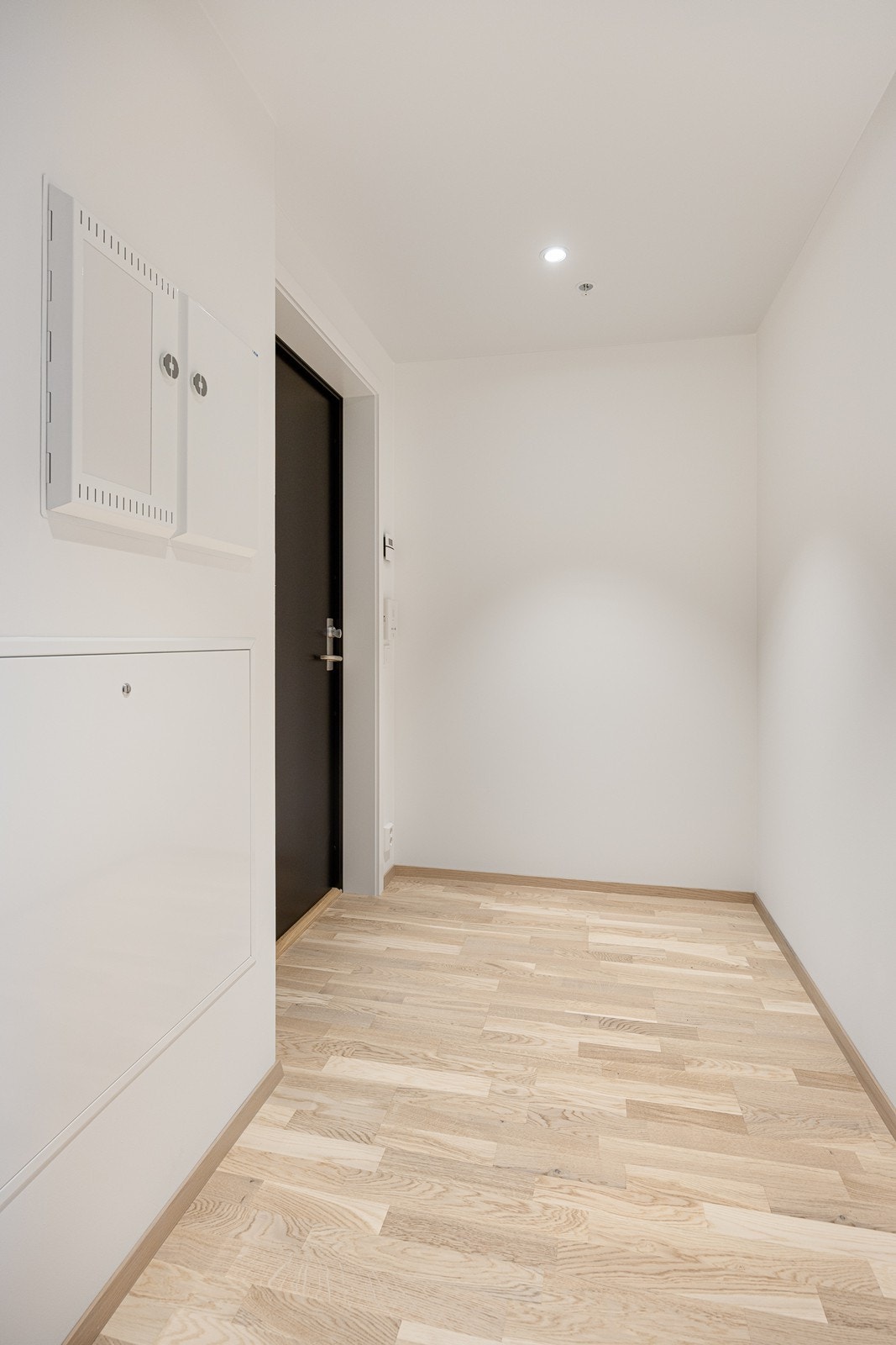 I entreen er det plass til å etablere oppbevaring av yttertøy. Galleribilde