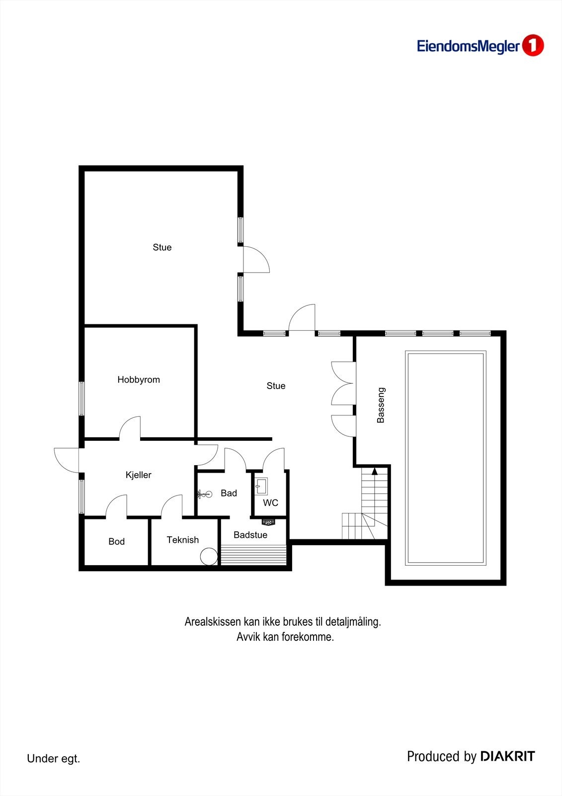 Plantegning underetasje Galleribilde