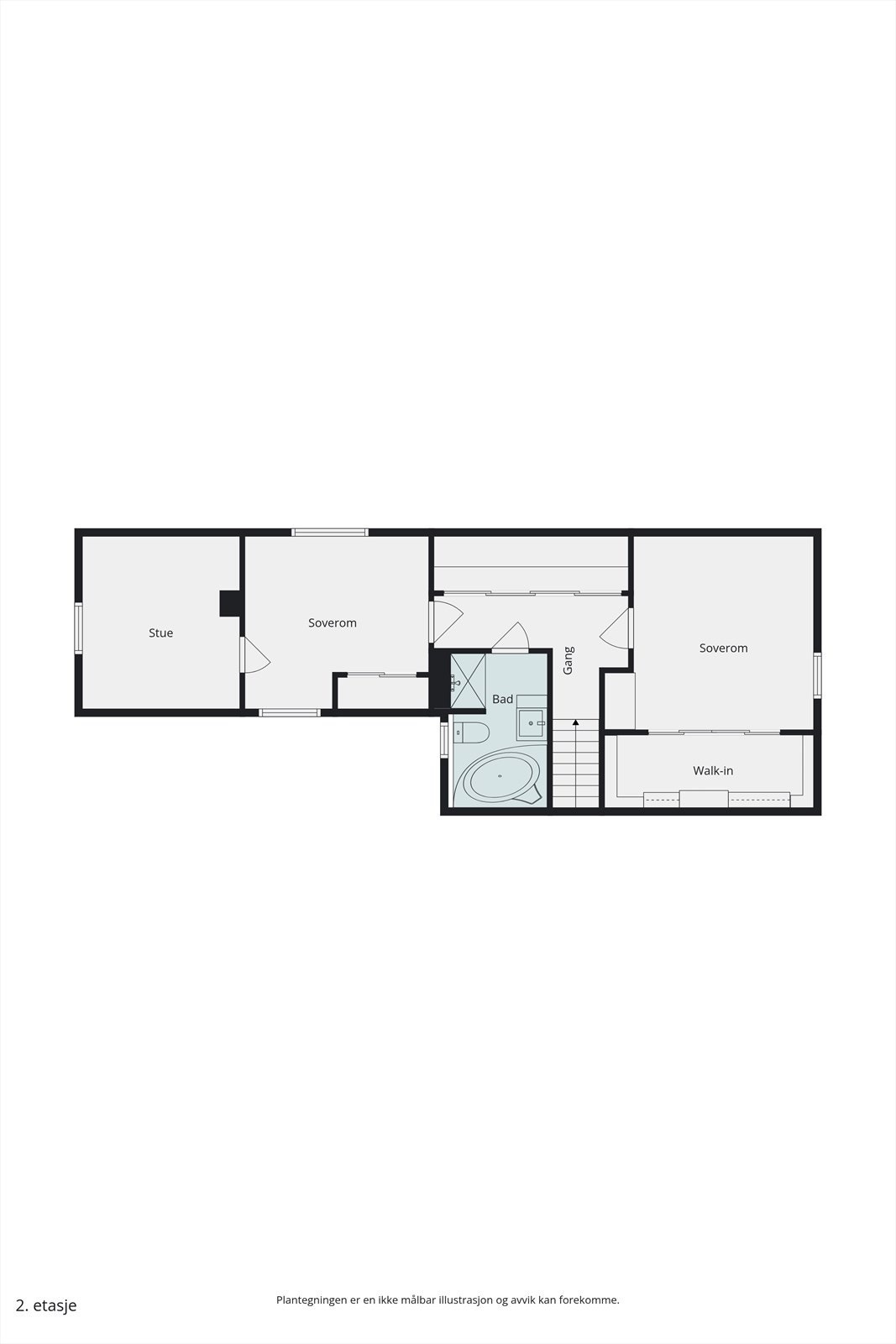 Plantegning for 2. etasje. Galleribilde