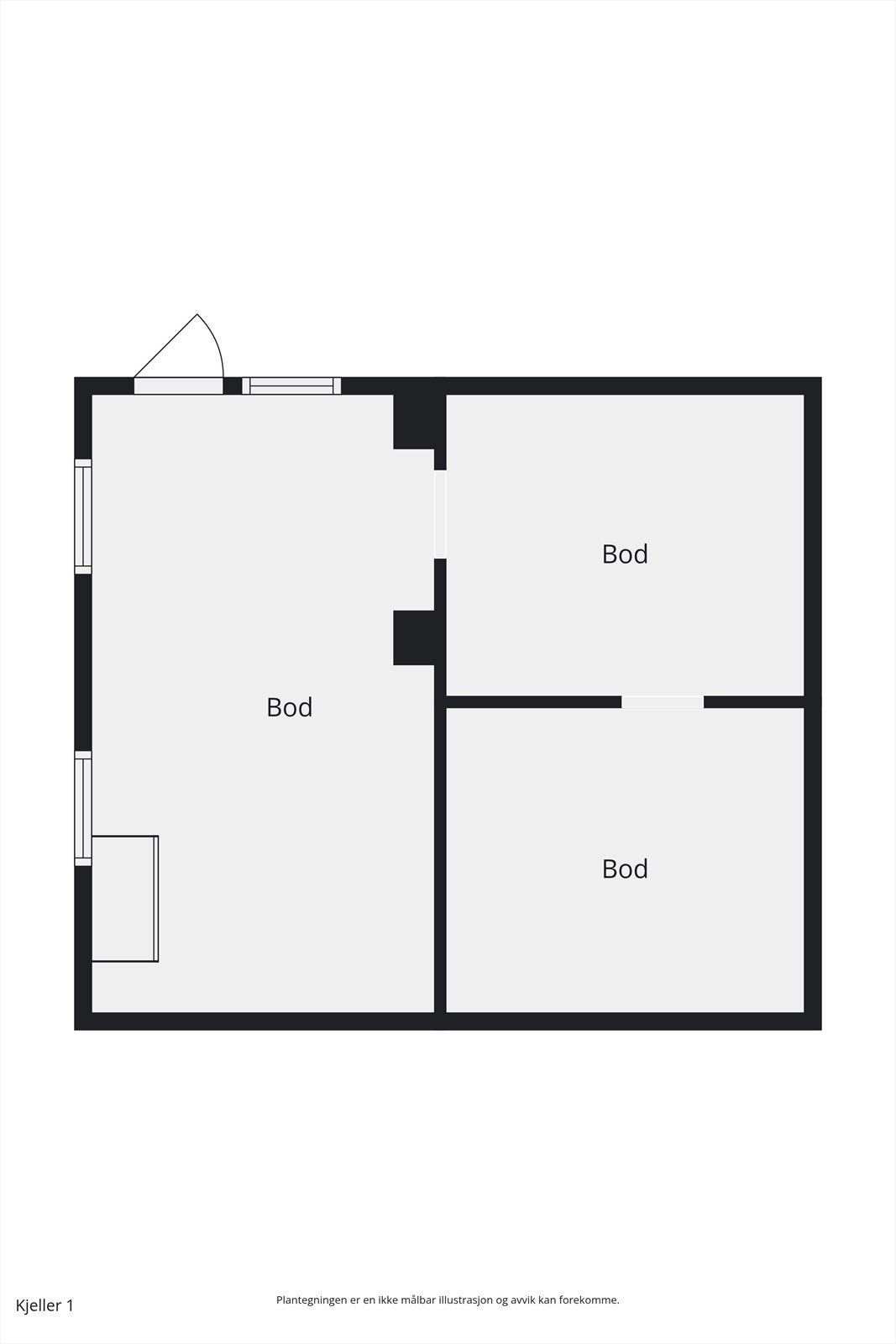 Plantegning for kjeller. Galleribilde
