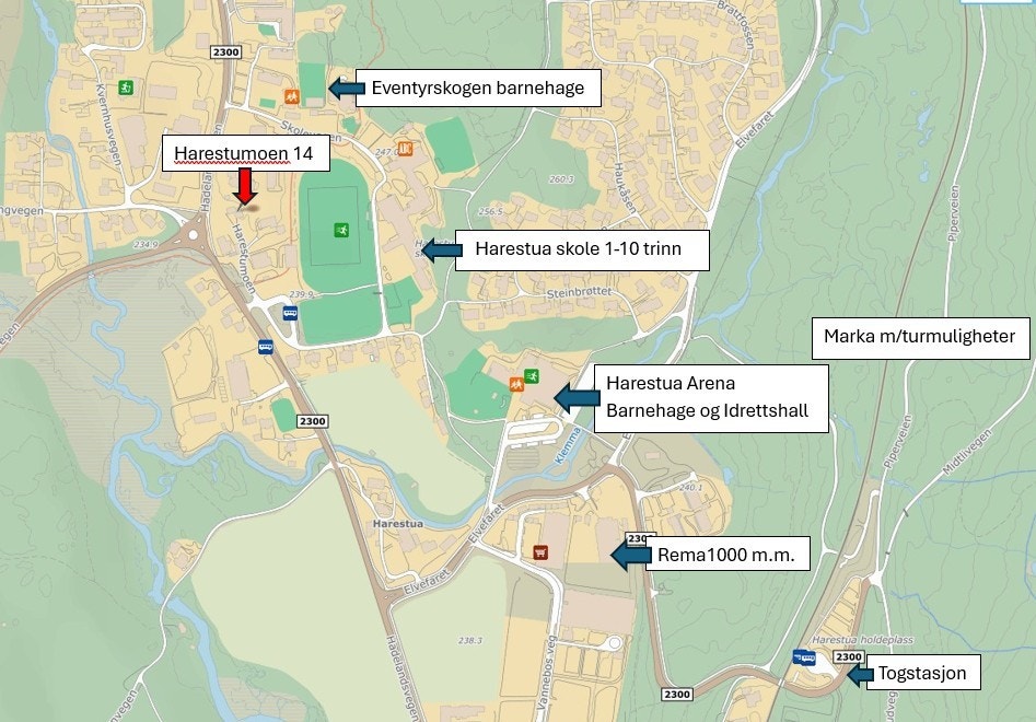 Her bor man med gangavstand til det meste man trenger i hverdagen Galleribilde