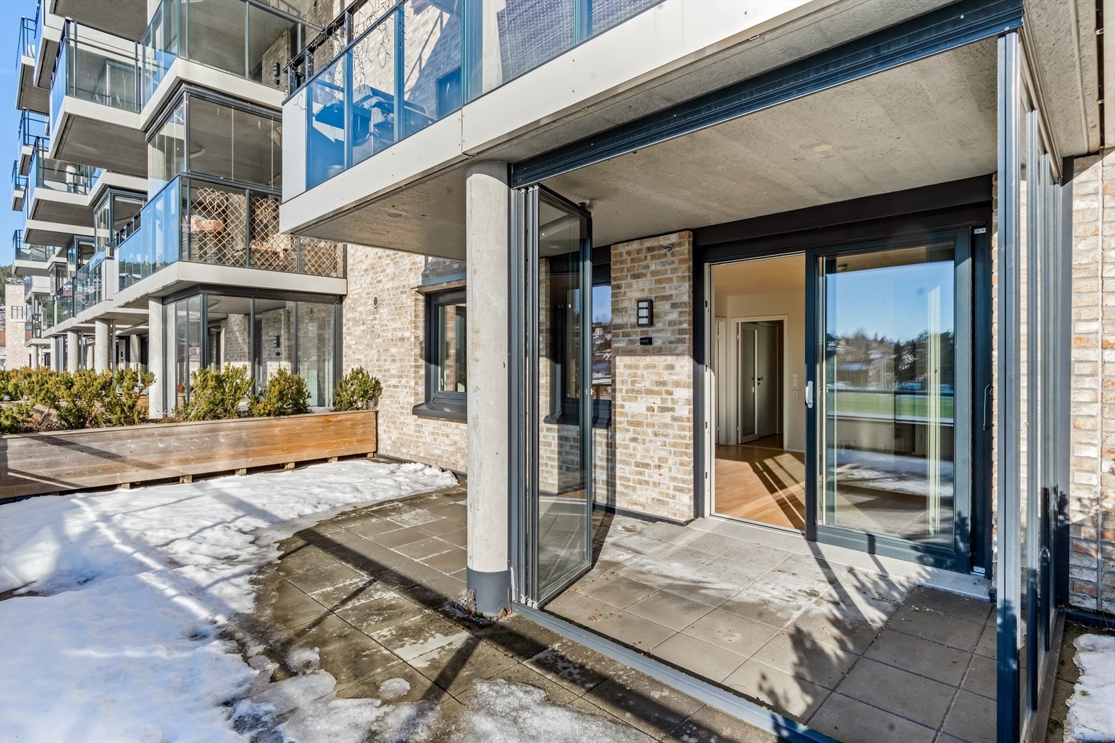 Sola skinner til solnedgang om sommeren. Galleribilde