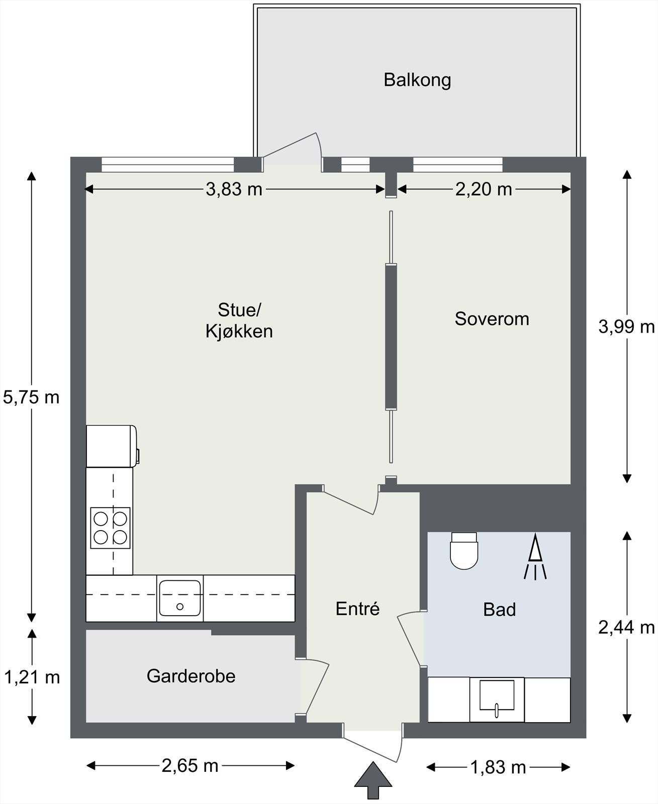 Plantegning til orientering. Galleribilde