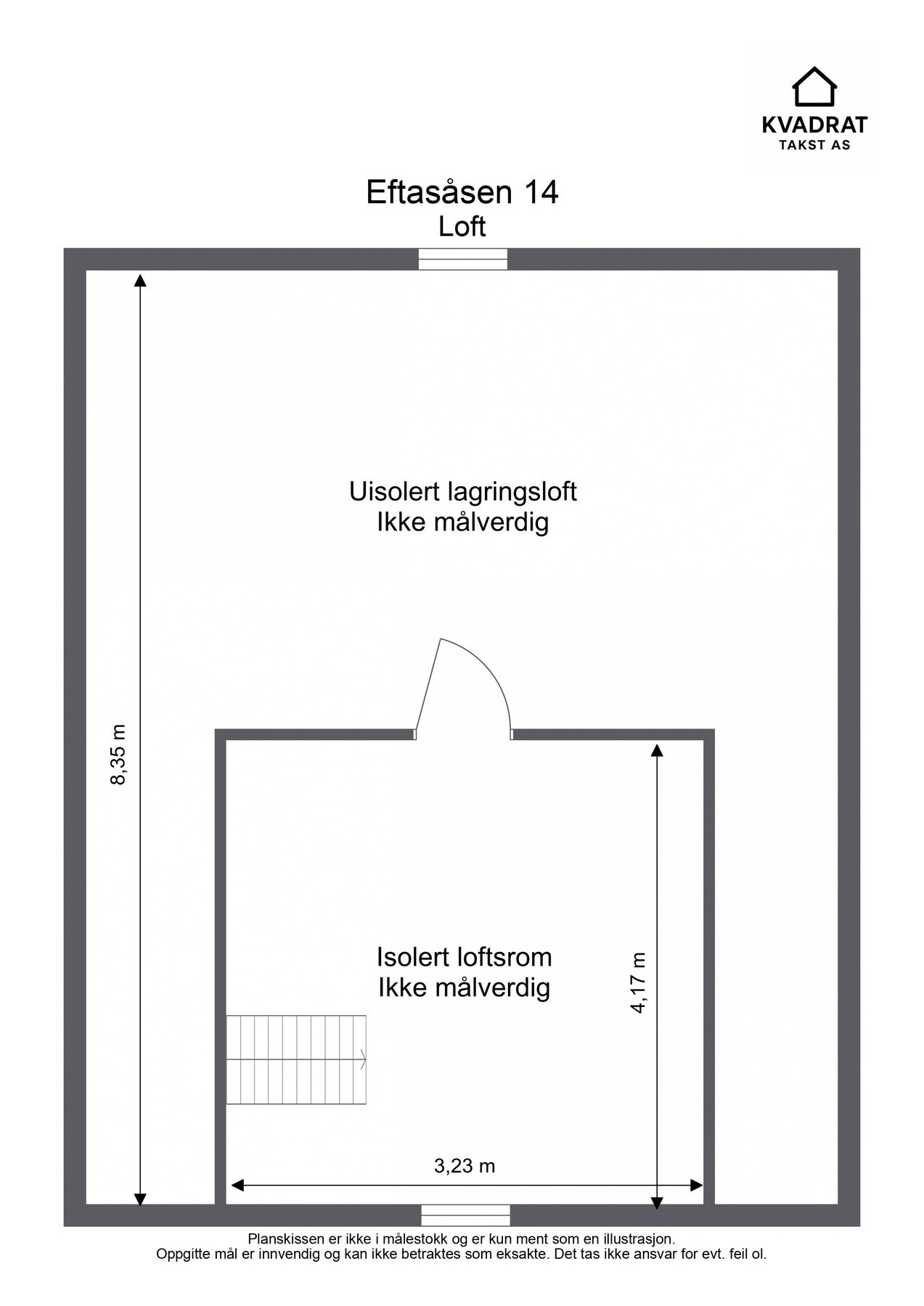 Planskisse loft. Galleribilde