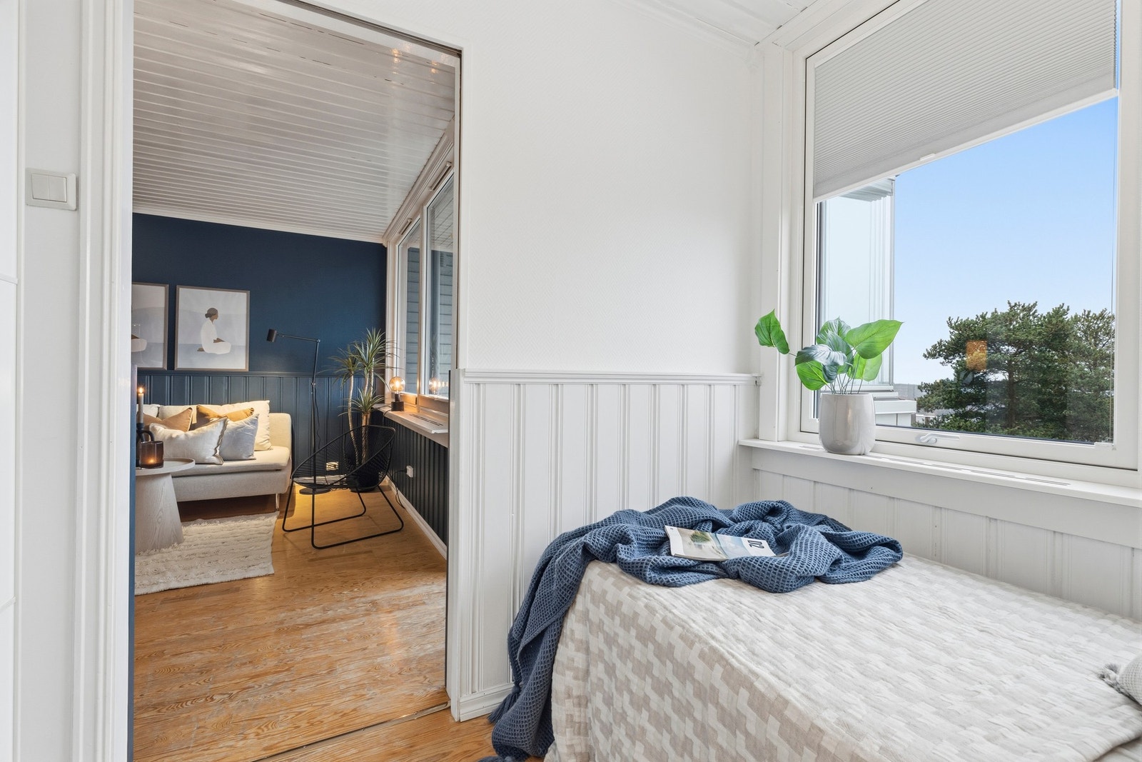 Fra senga kan du nyte nydelig utsikt Galleribilde