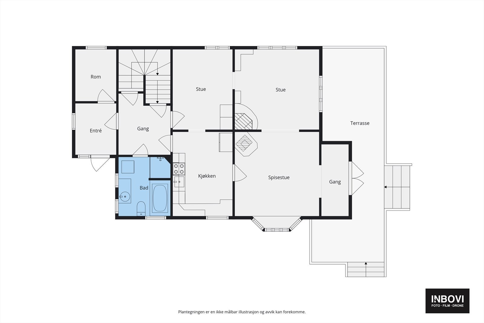 Plantegning 1. etasje Galleribilde