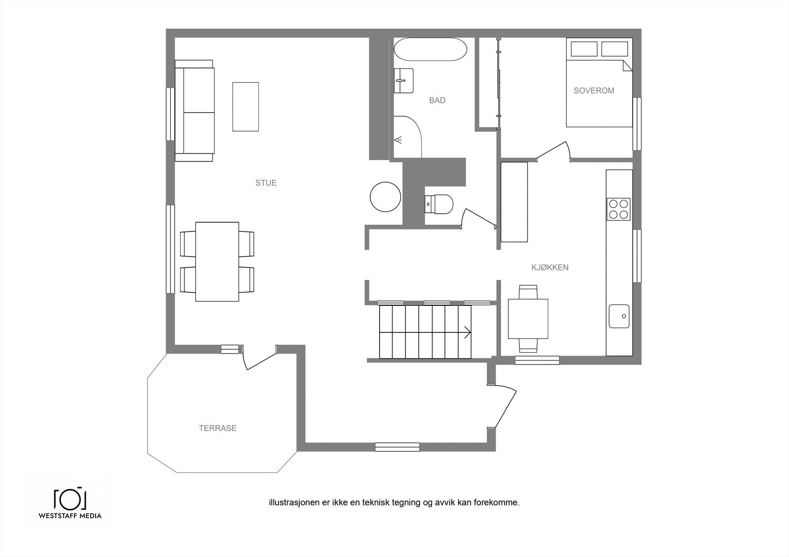 Plantegning 1. etasje. Galleribilde