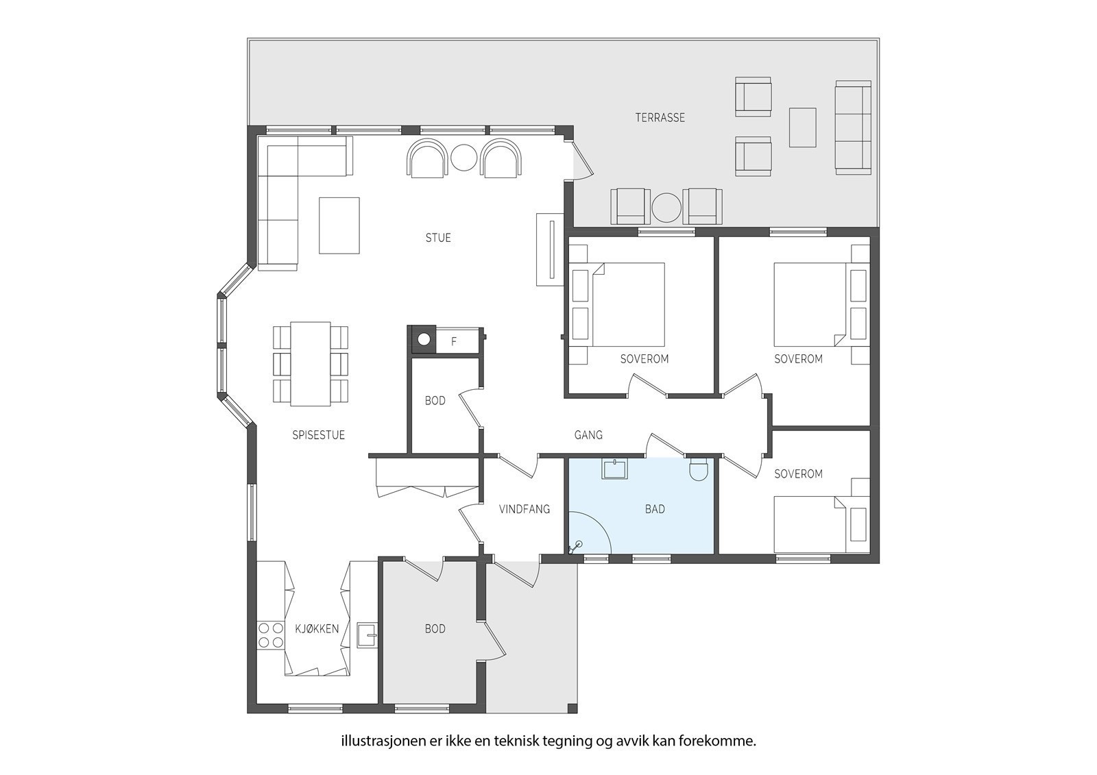 Veiledende plantegning - Ikke målbar Galleribilde