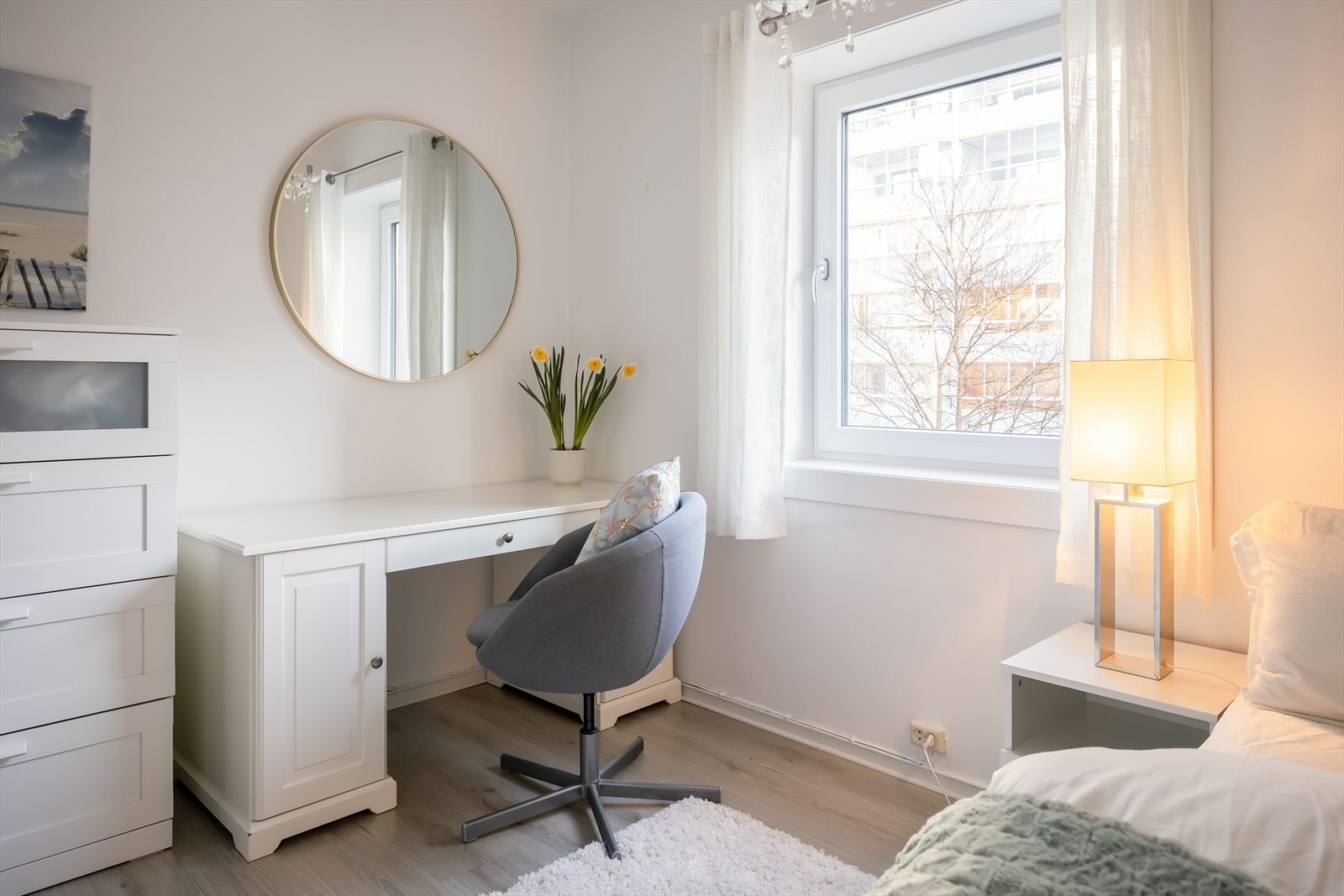 Månedlige felleskostnader inkluderer blant annet: betjening av andel fellesgjeld, kommunale avgifter, felles byggforsikring og diverse vedlikehold/drift. Galleribilde