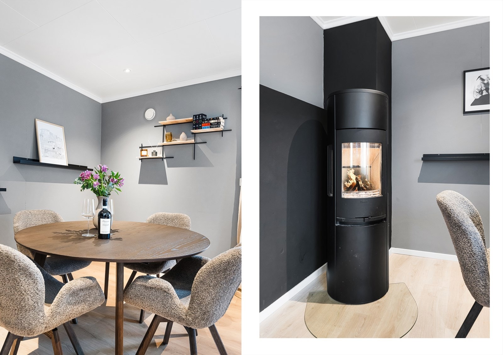 Fine sorte detaljer Galleribilde