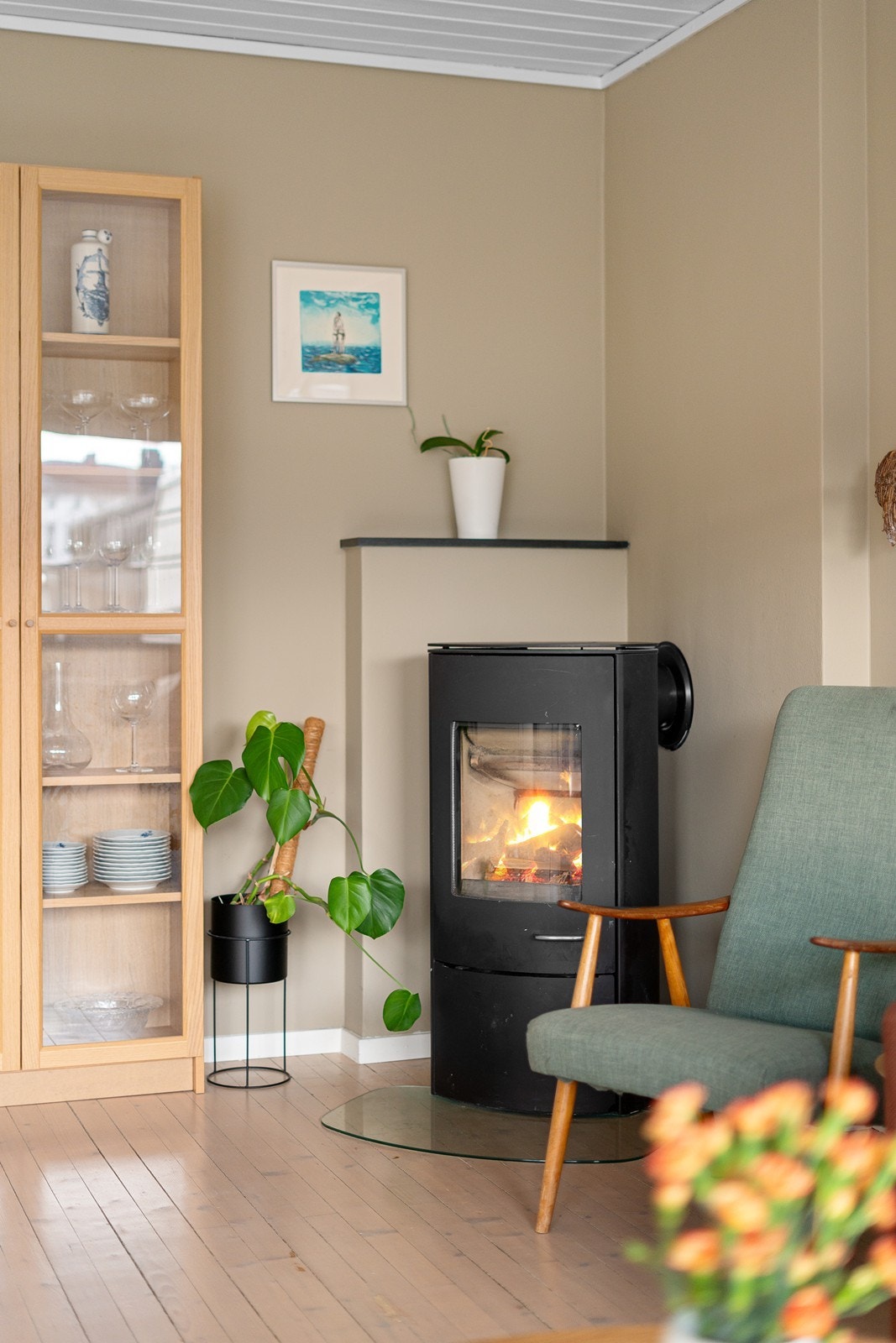 Vedovn som varmer godt på kalde dager Galleribilde