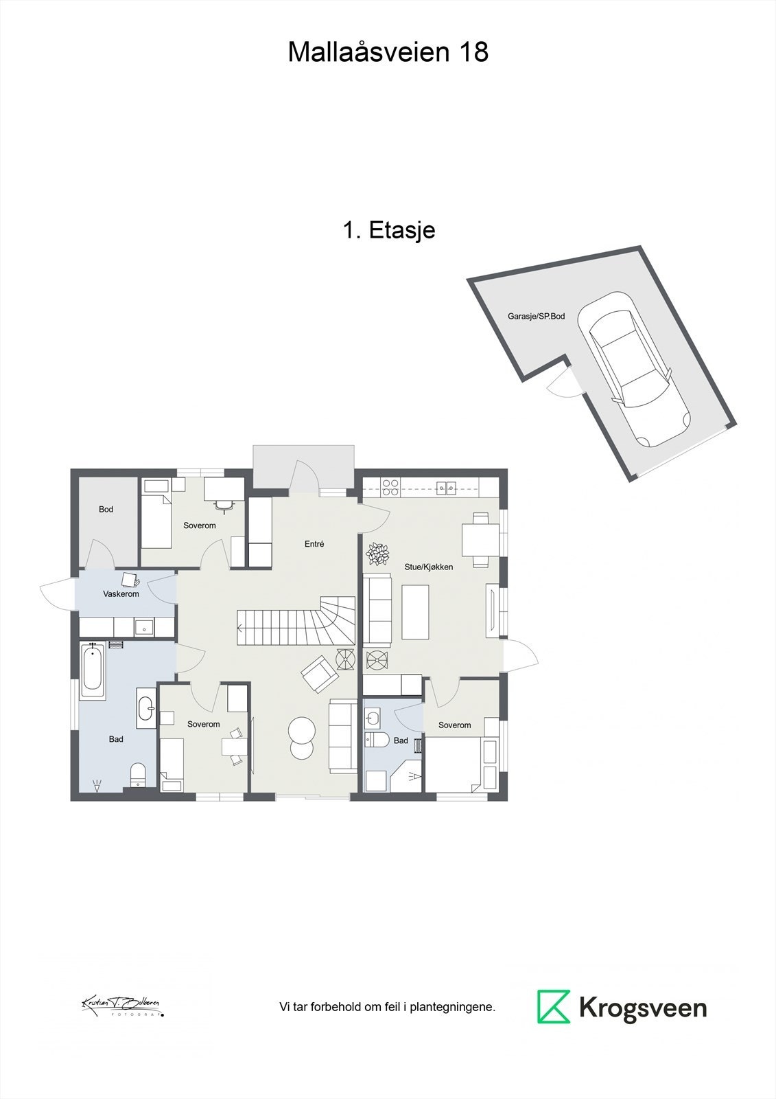Plantegning 1.etg Galleribilde