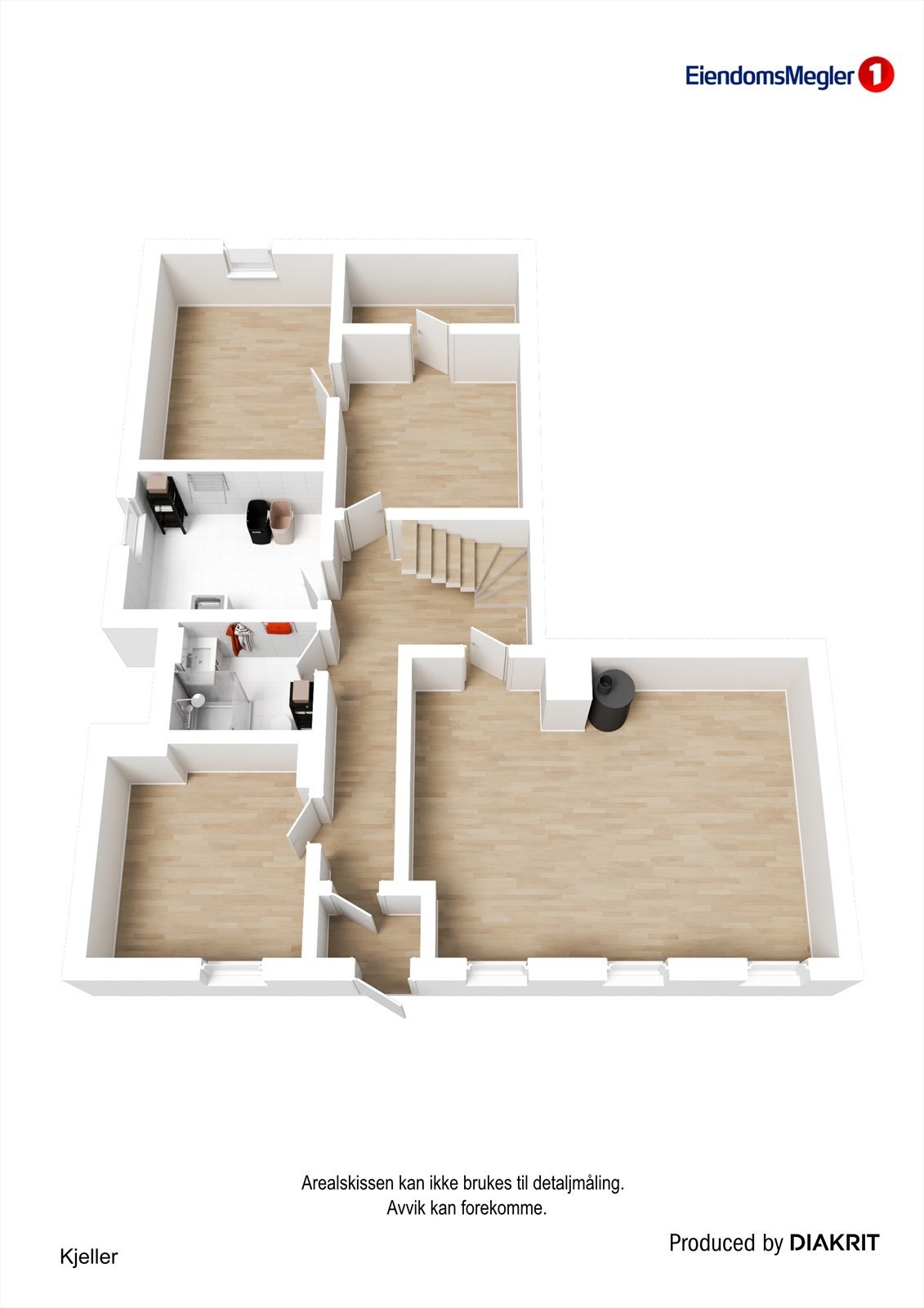 Plantegning underetasjen Galleribilde