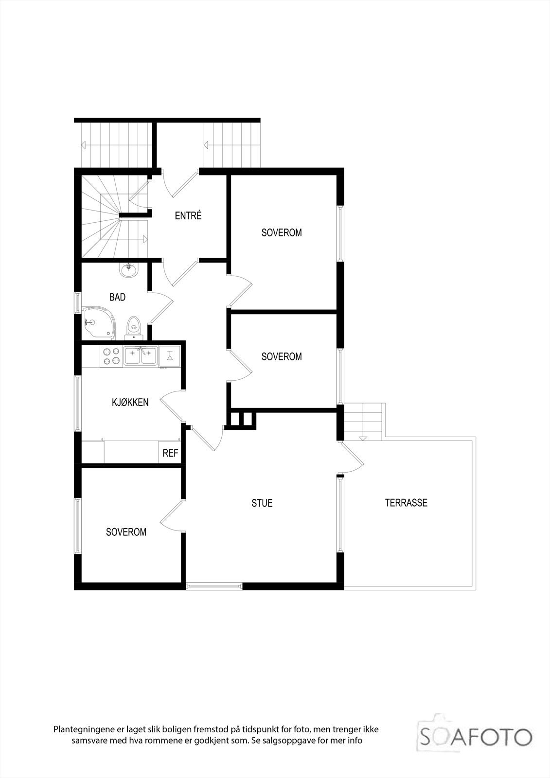 Planløsning 1. et. Galleribilde