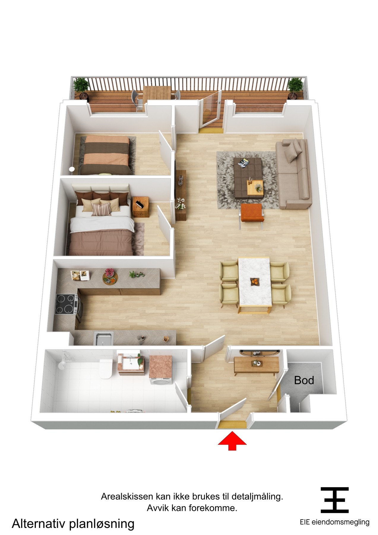 Alternativ plantegning. Galleribilde