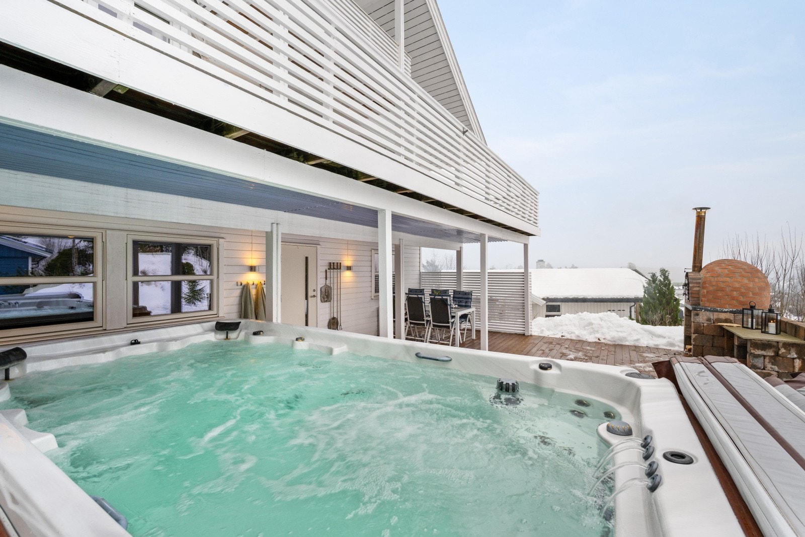 Dette er en uteplass som kan nytes store deler av året. Galleribilde