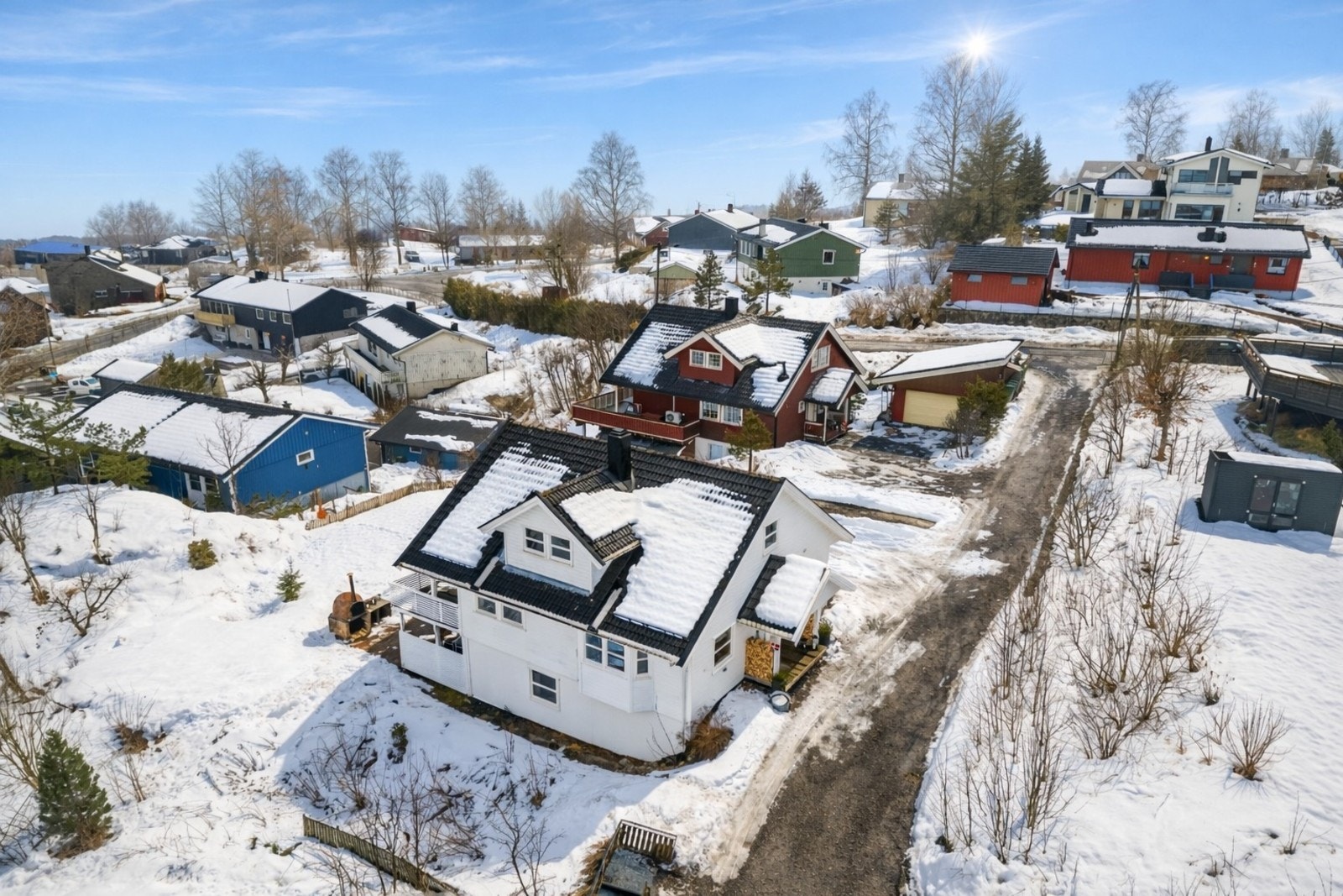 Høyt og fritt på toppen av Nittedal, med gode solforhold og flott utsikt. Galleribilde