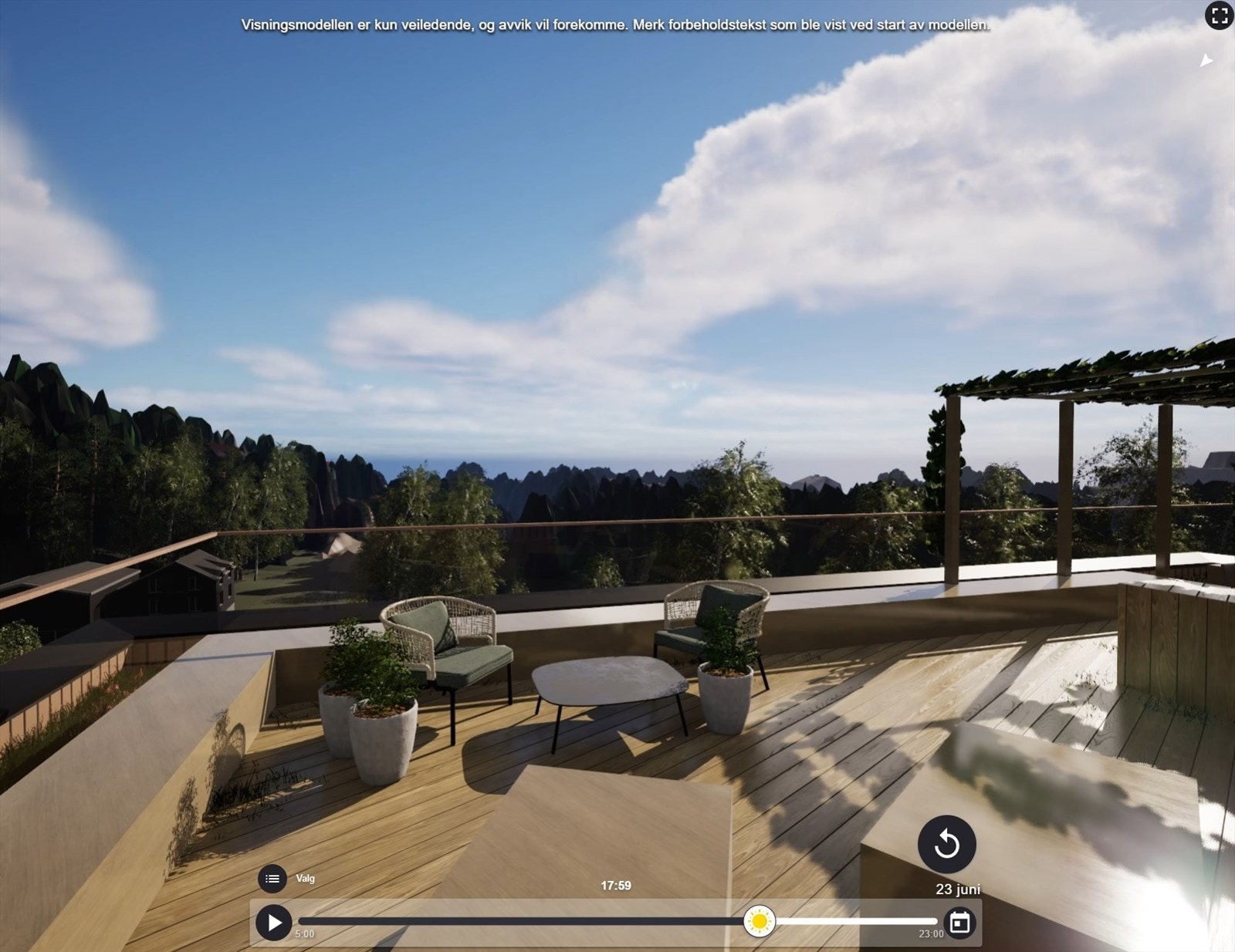 Felles takterrasse i 8. etg. i hus 2. Galleribilde