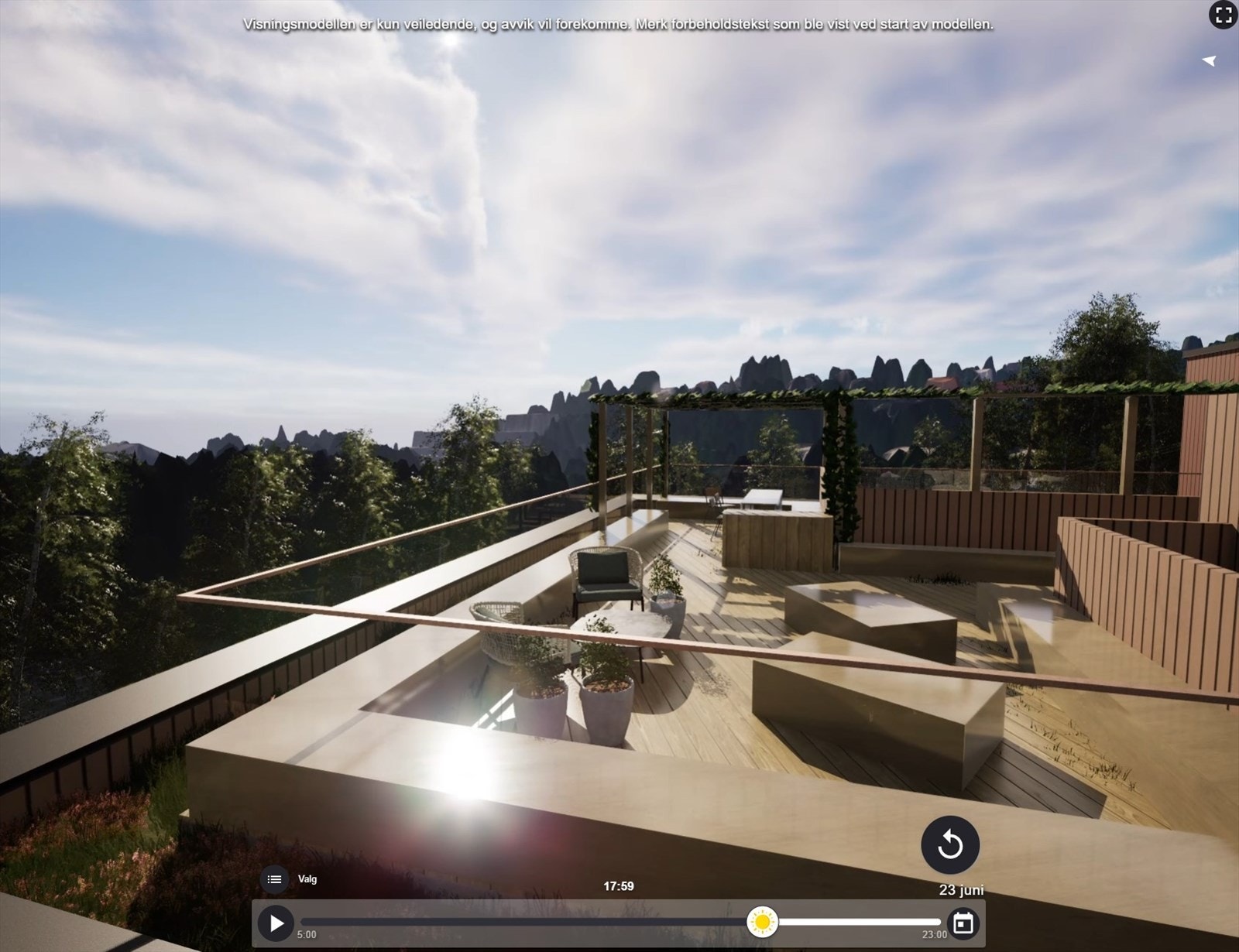 Felles takterrasse i 8. etg. i hus 2. Galleribilde