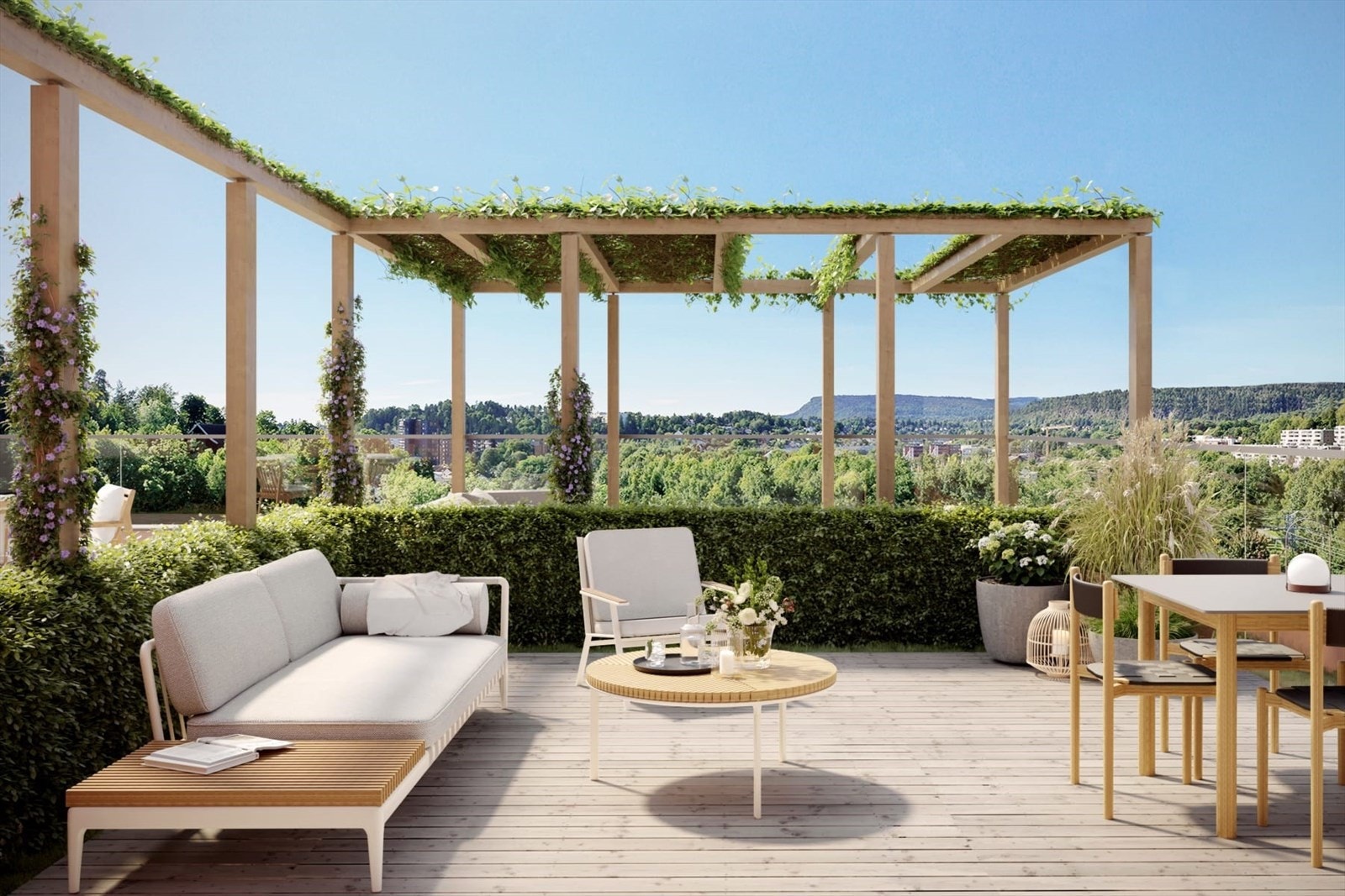 Nyt sommeren på taket i Sandvika. Galleribilde