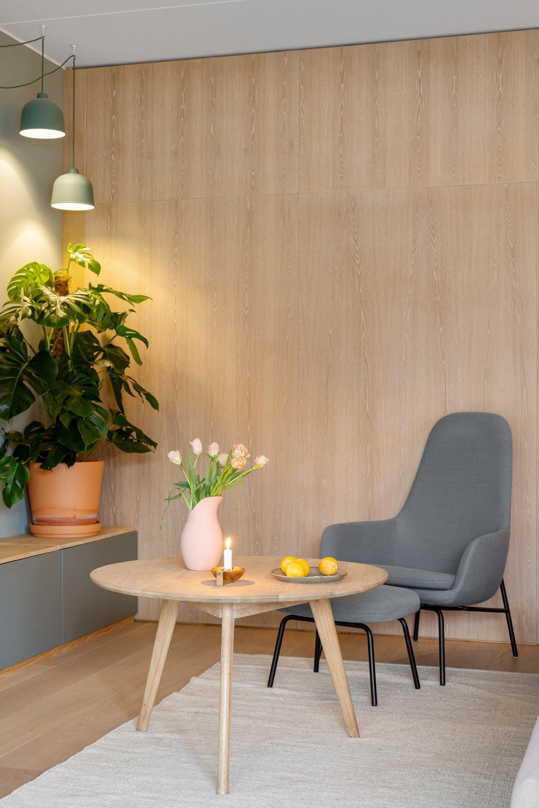 En av mange soner i stuen som gir rom for ulike møbleringsløsninger. Galleribilde