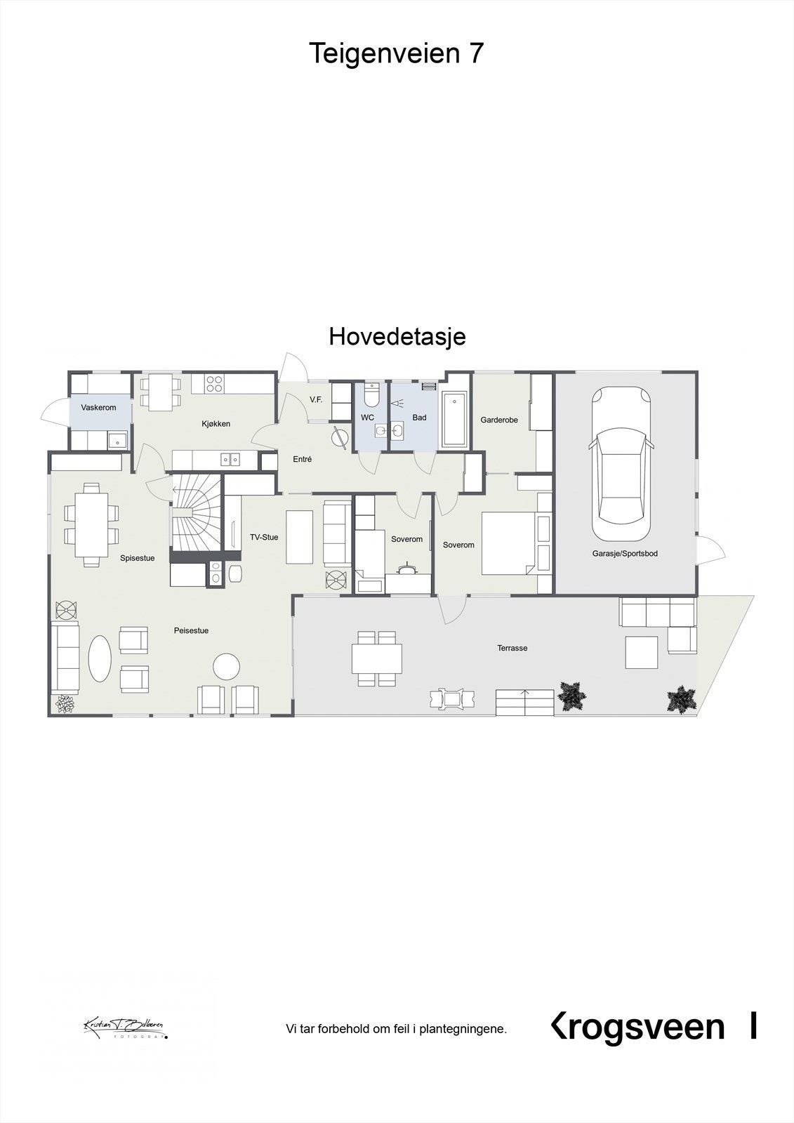 Planskisse - Hovedetasje. Galleribilde