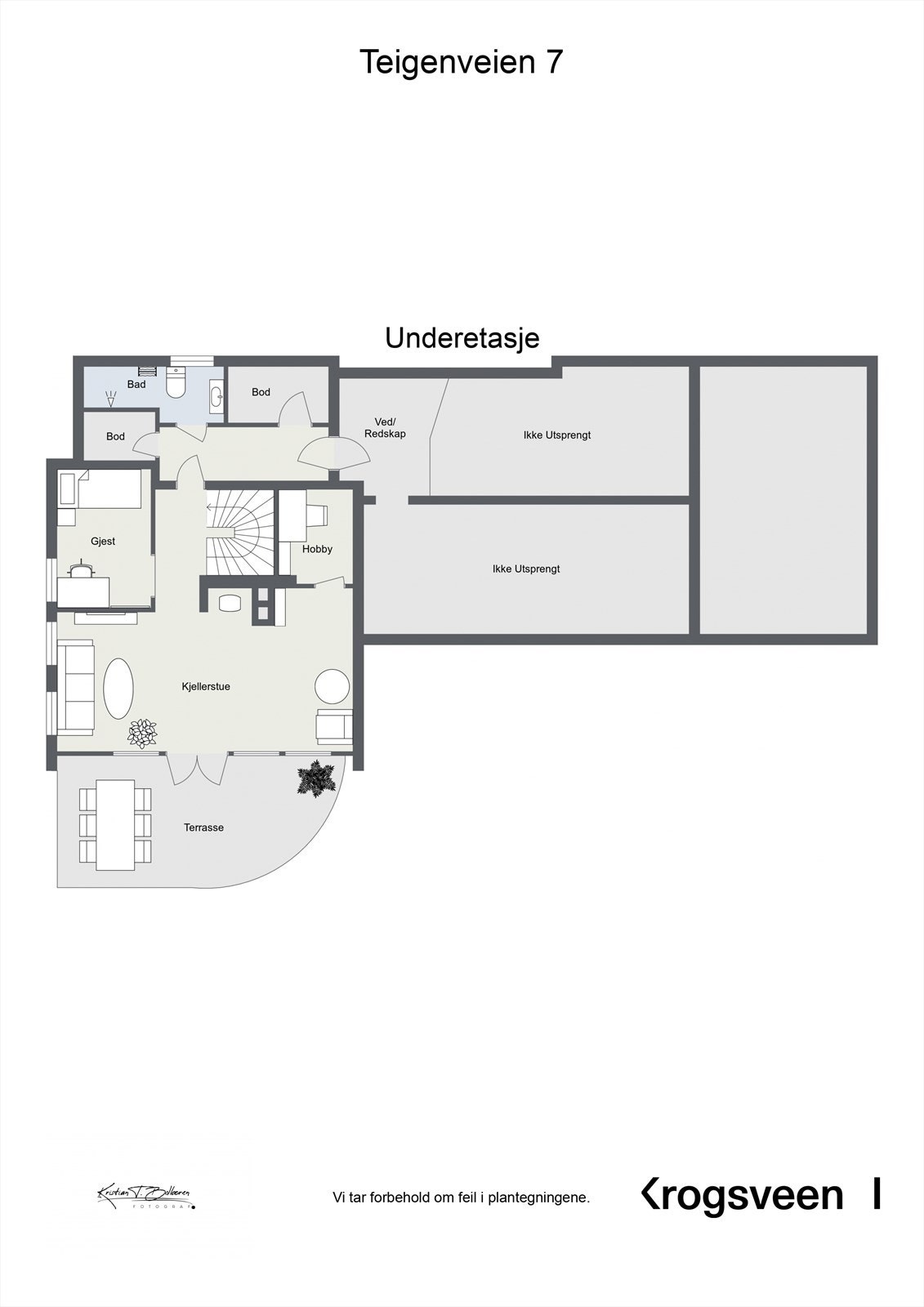 Planskisse - Underetasje. Galleribilde