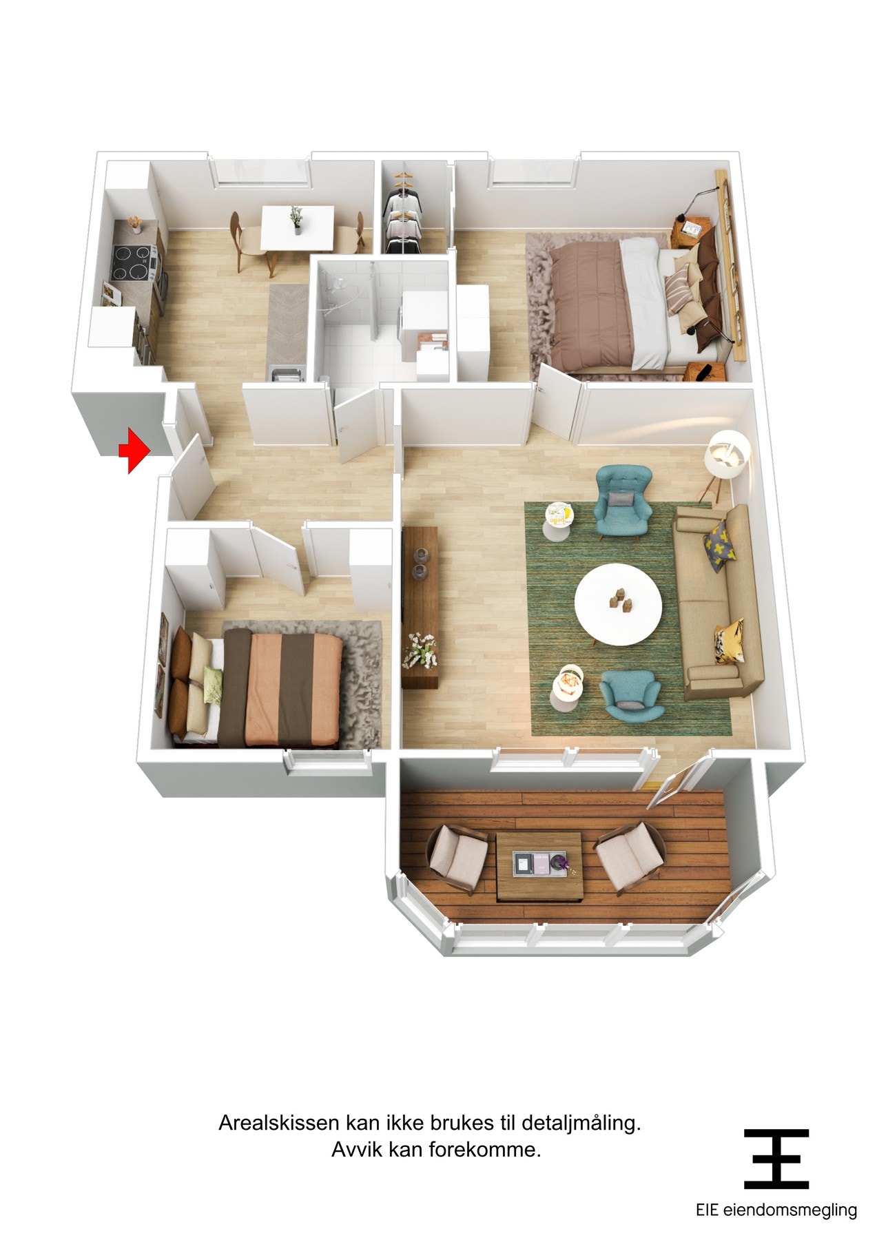 3D-plantegning. Galleribilde