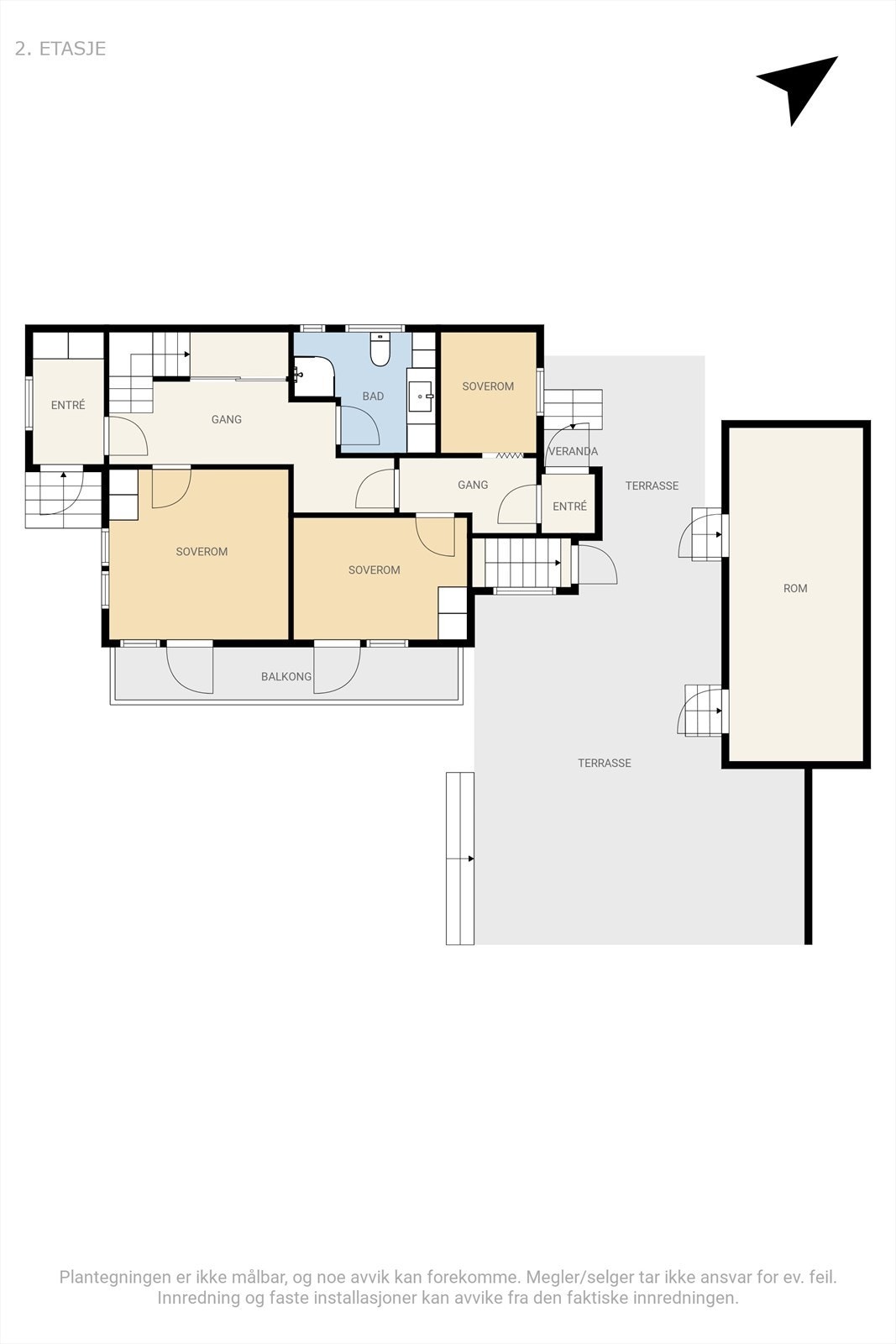 Plantegning 1. etasje Galleribilde