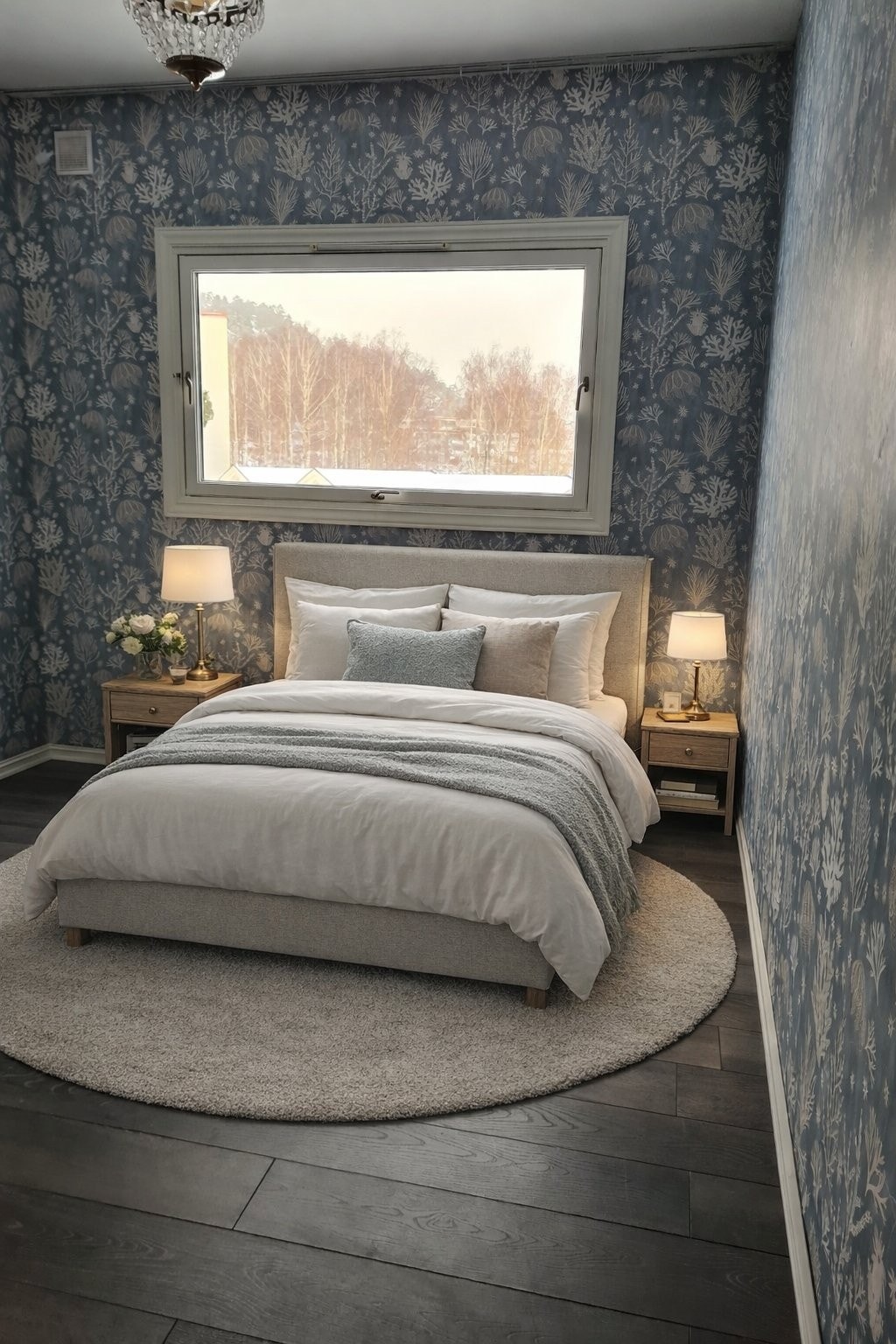 Soverom 1 med AI innredning. Galleribilde