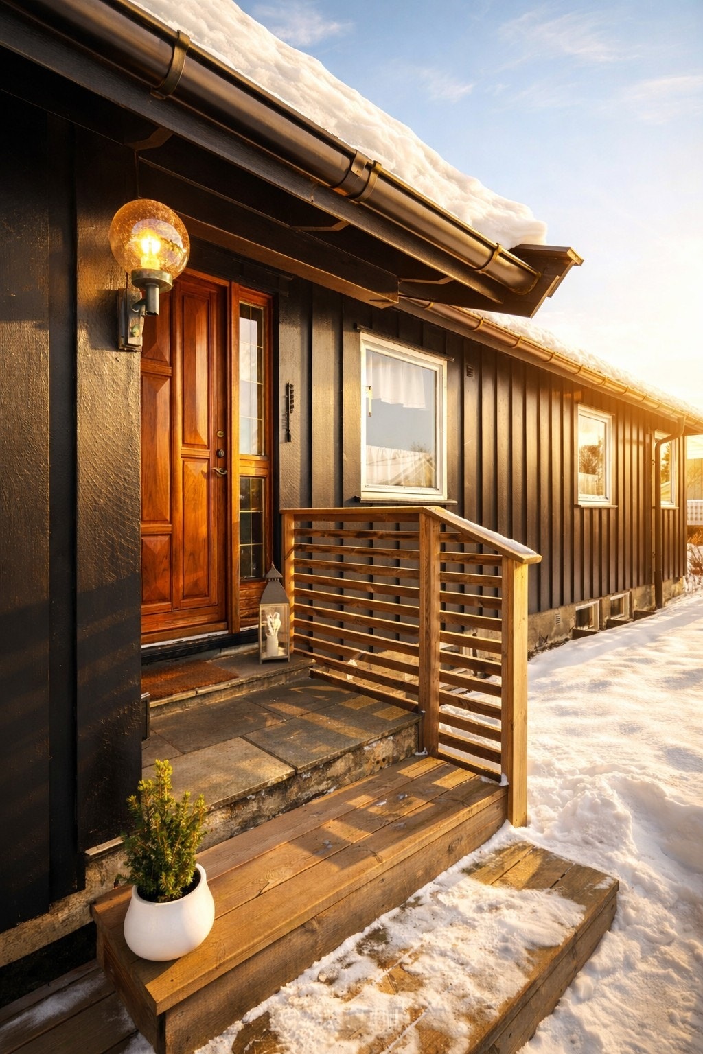 Eneboligen er fra 1968 og fremstår velholdt med behov for noe modernisering. Galleribilde