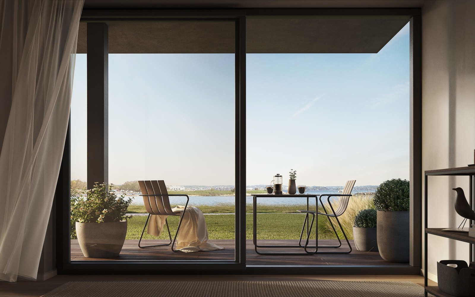 Leiligheten får utgang til terrasse på bakkeplan med flott sjøutsikt
Dette er et illustrasjonsbilde og det kan således avvike fra faktiske forhold Galleribilde