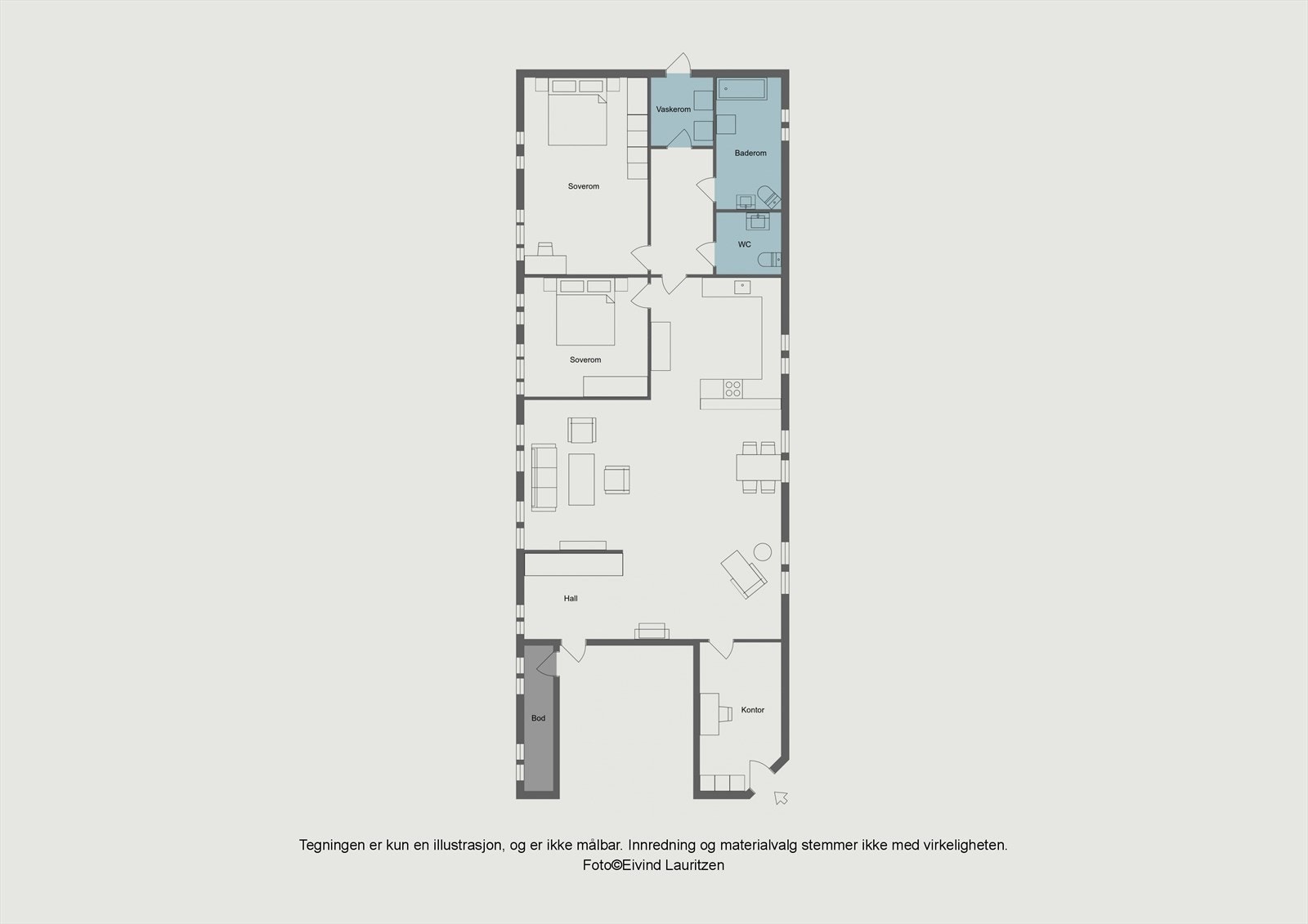 Plantegning 3. etasje Galleribilde