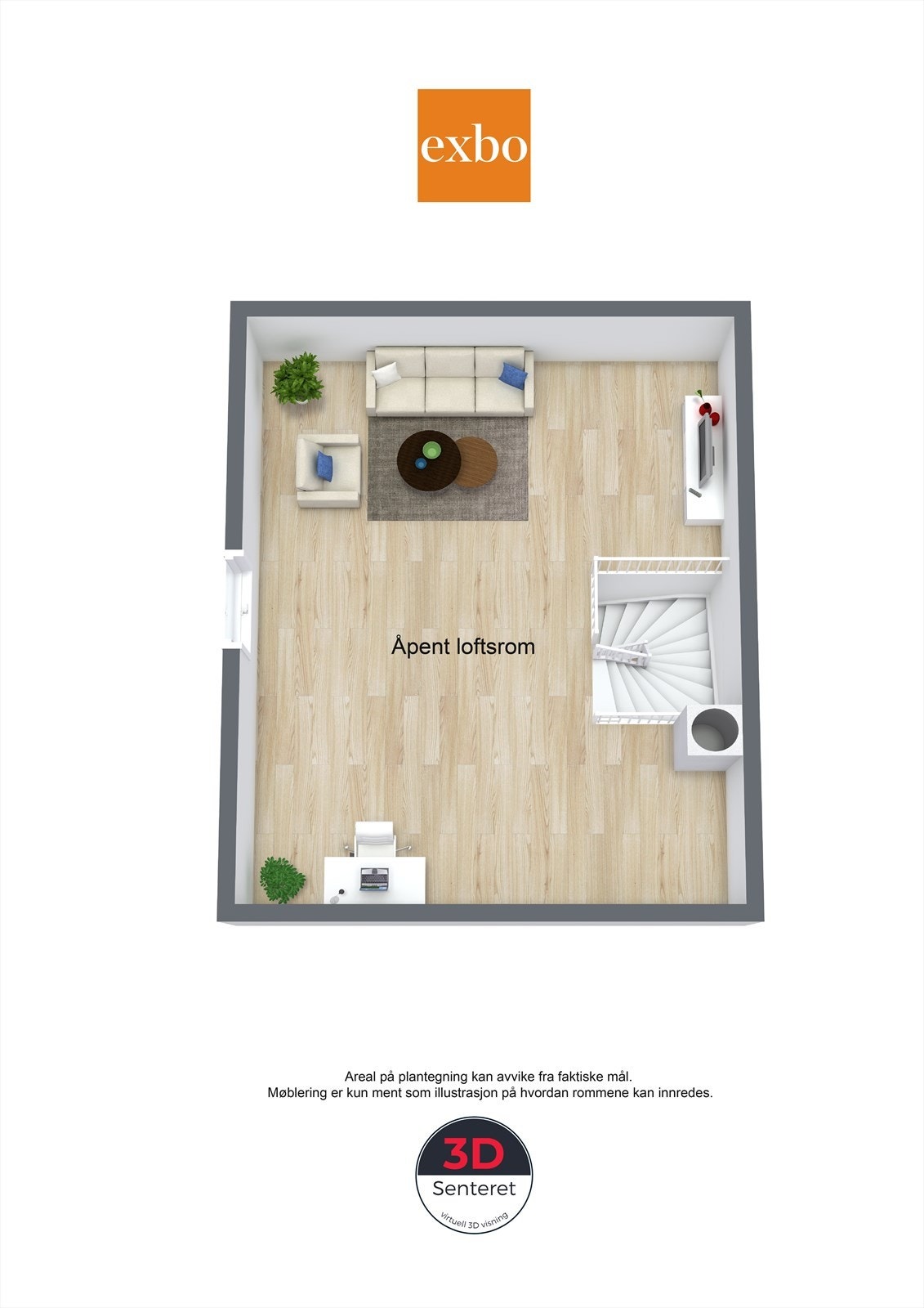 Plantegning loft Galleribilde