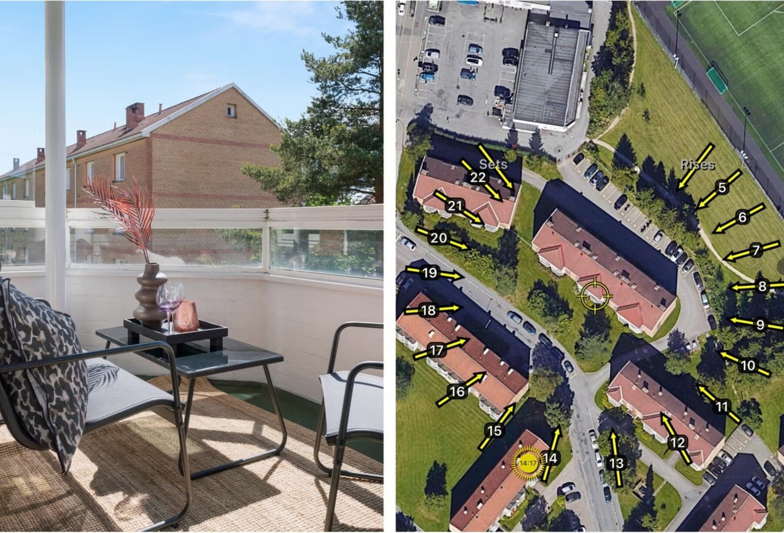 Boligen ligger perfekt plassert med tanke på solbanen Galleribilde