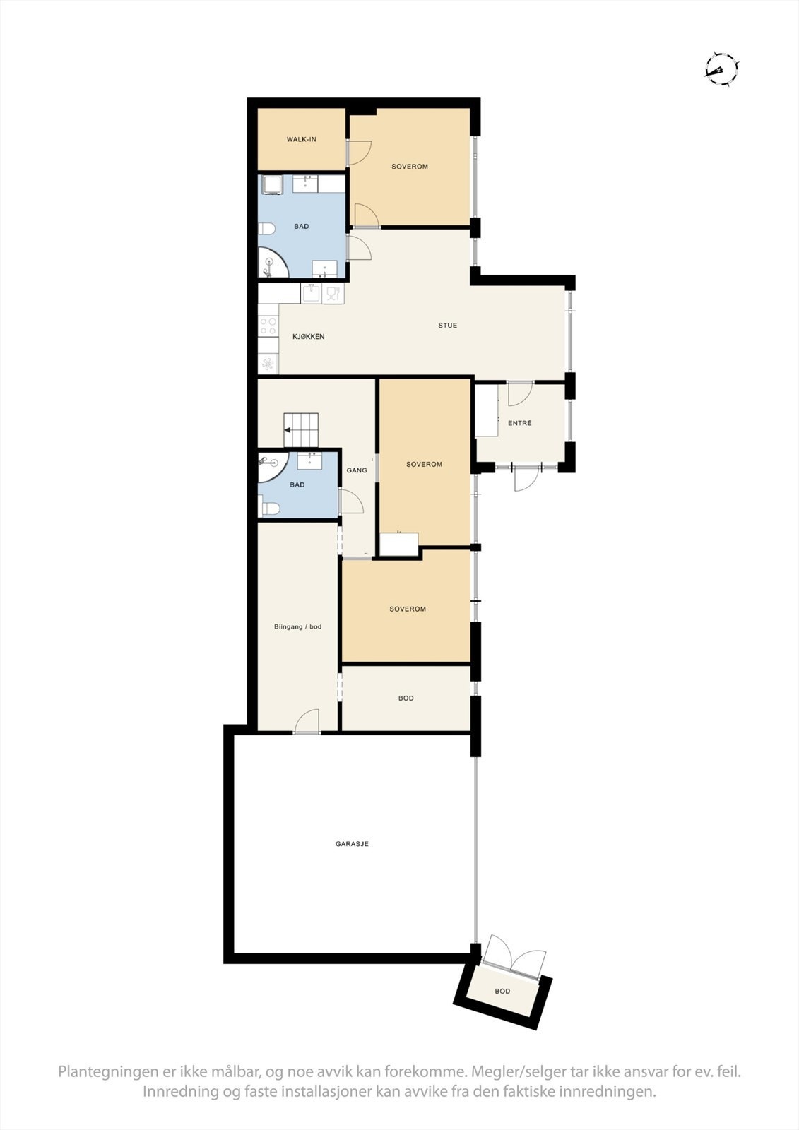 Plantegning 1.etg Galleribilde