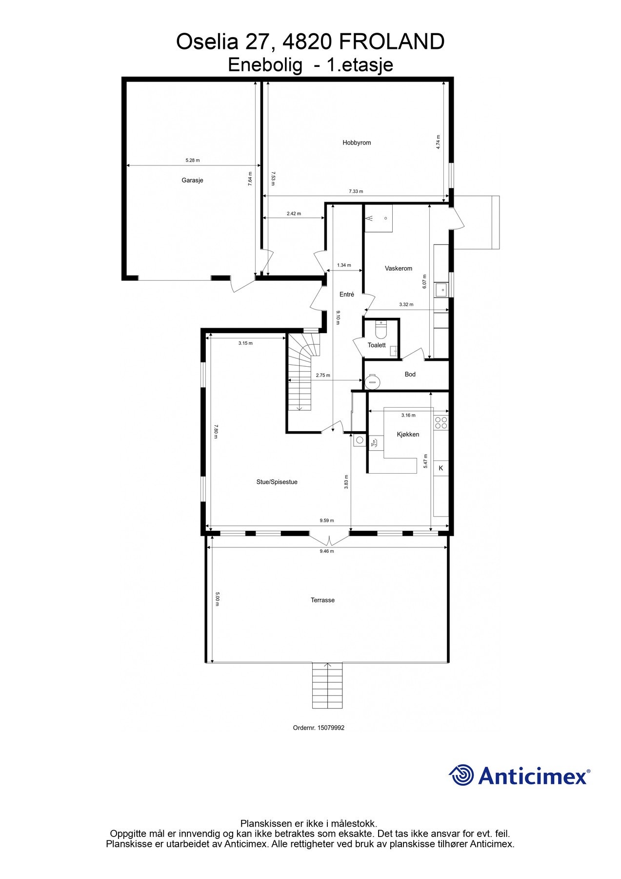 Planløsning 1. etasje Galleribilde