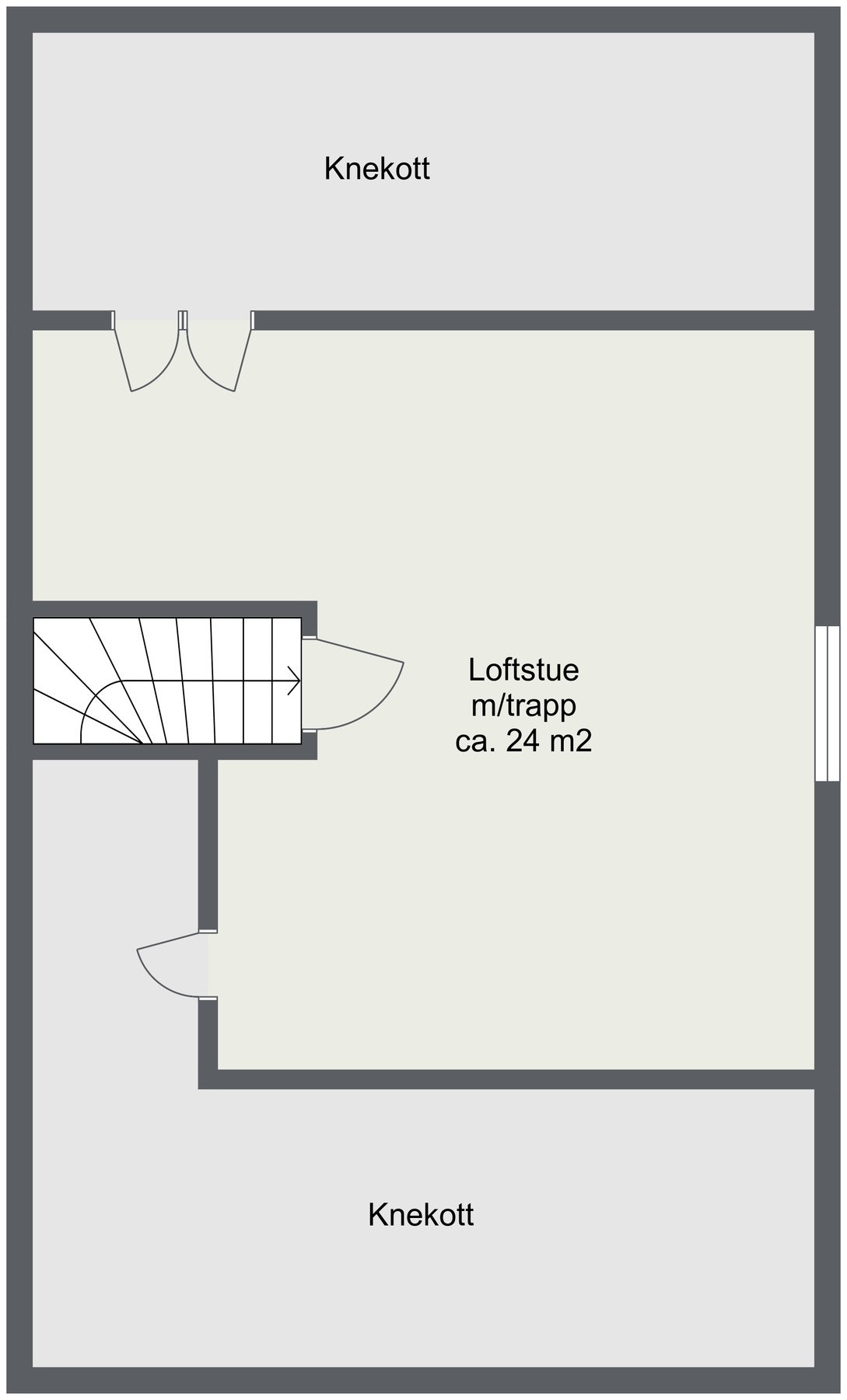 Planskisse loft. Galleribilde