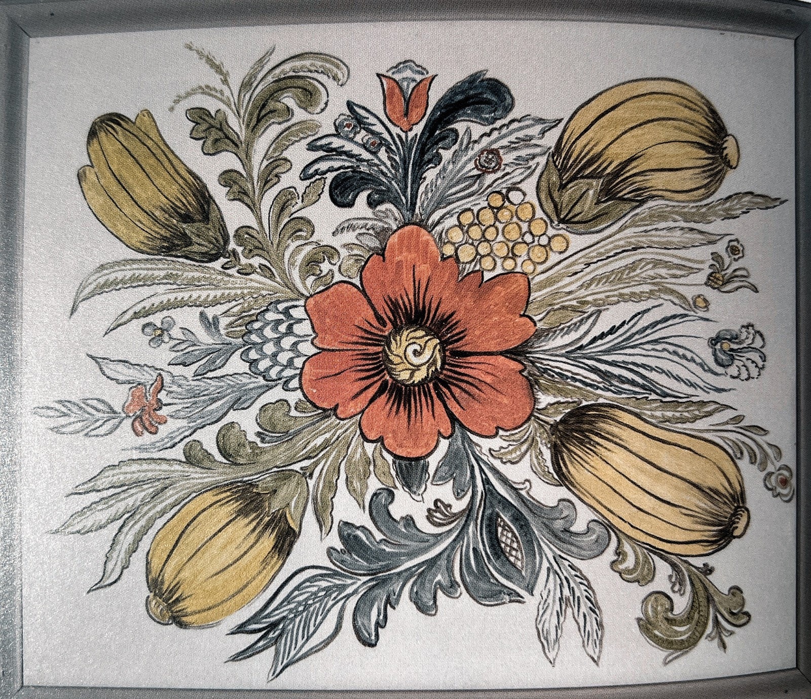 Dekorasjoner i tilbygget, malt av Patricia Larsen Galleribilde