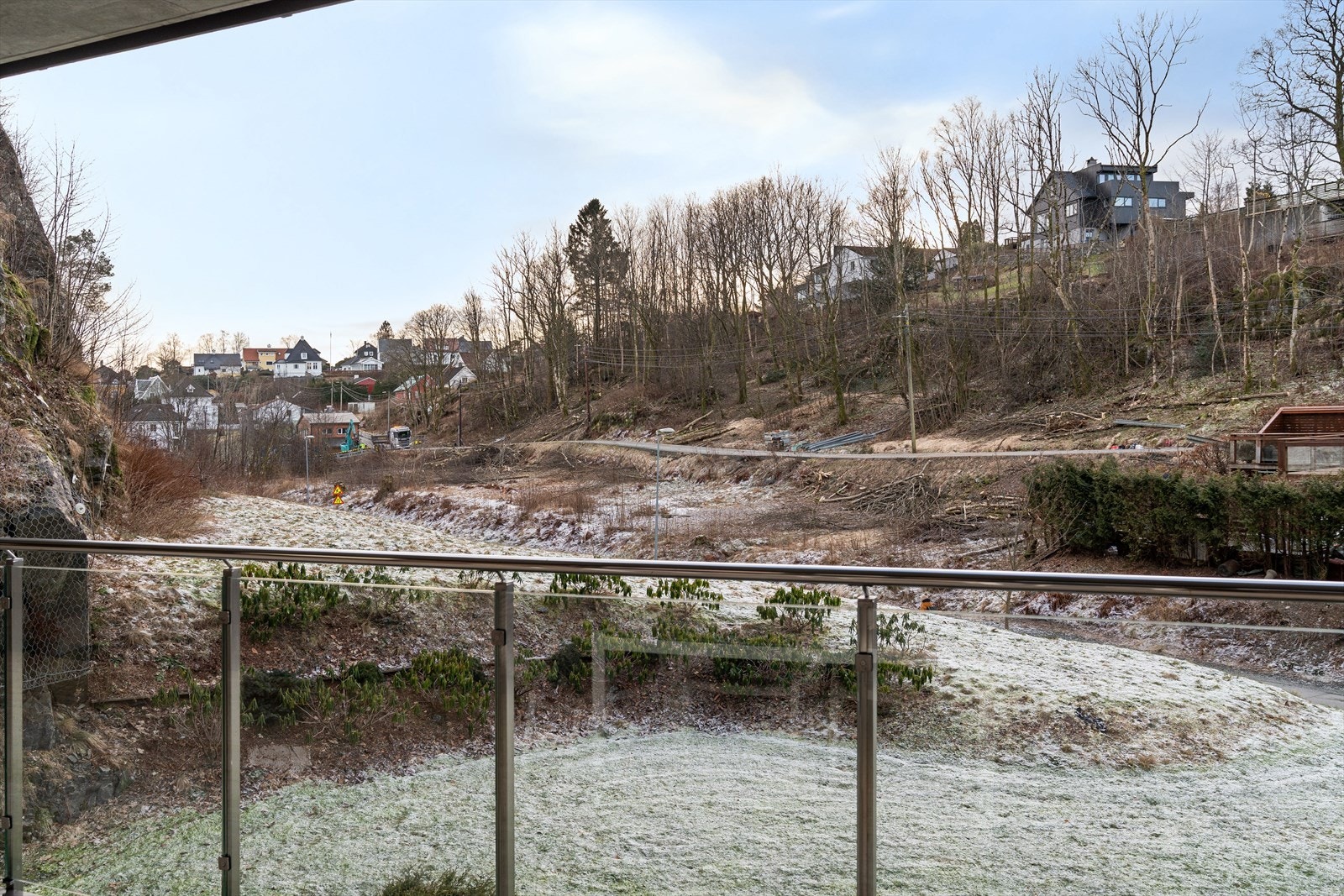 Altanen har glassrekkverk Galleribilde