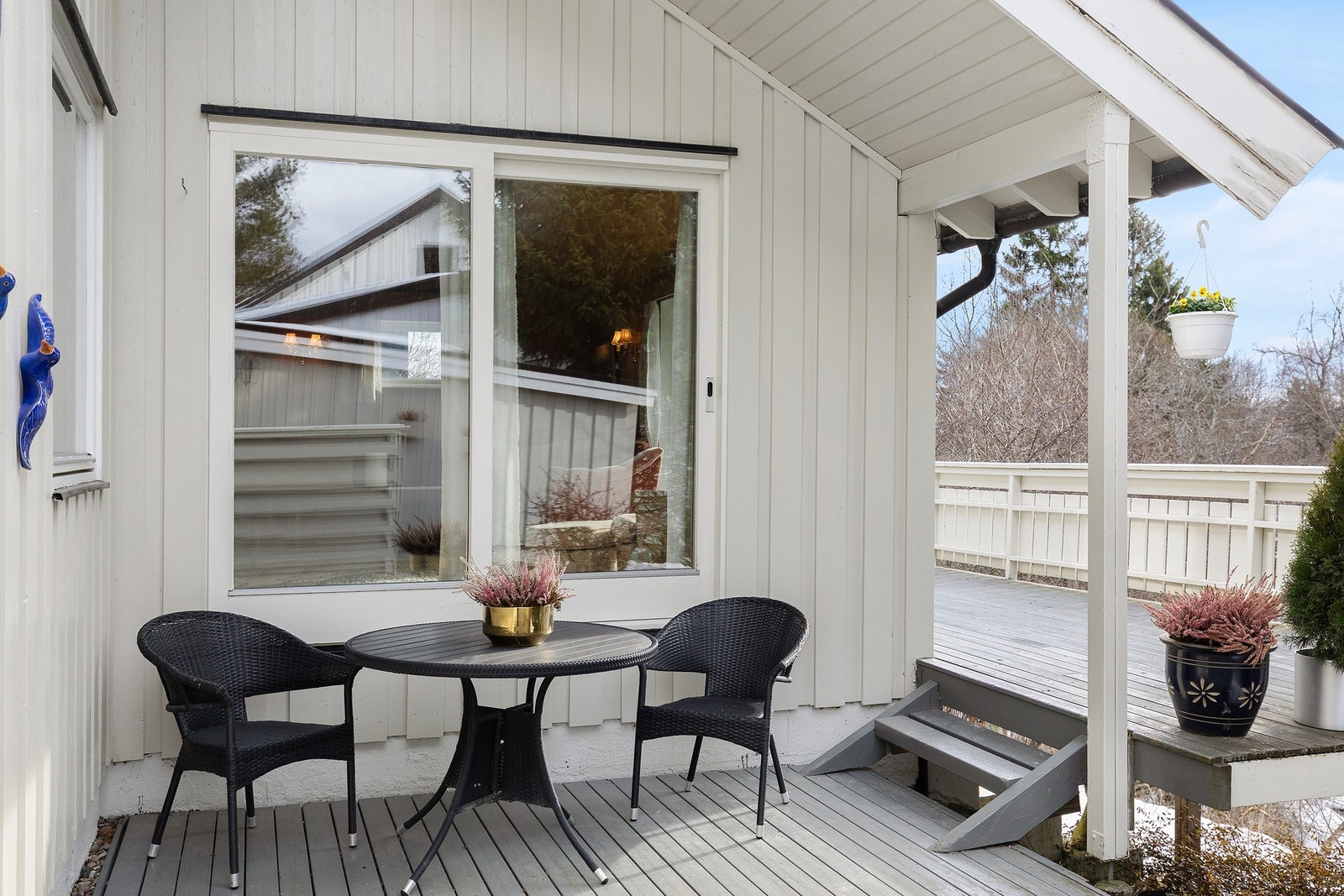 Terrassene er sørvendte, med lang solgang. Galleribilde