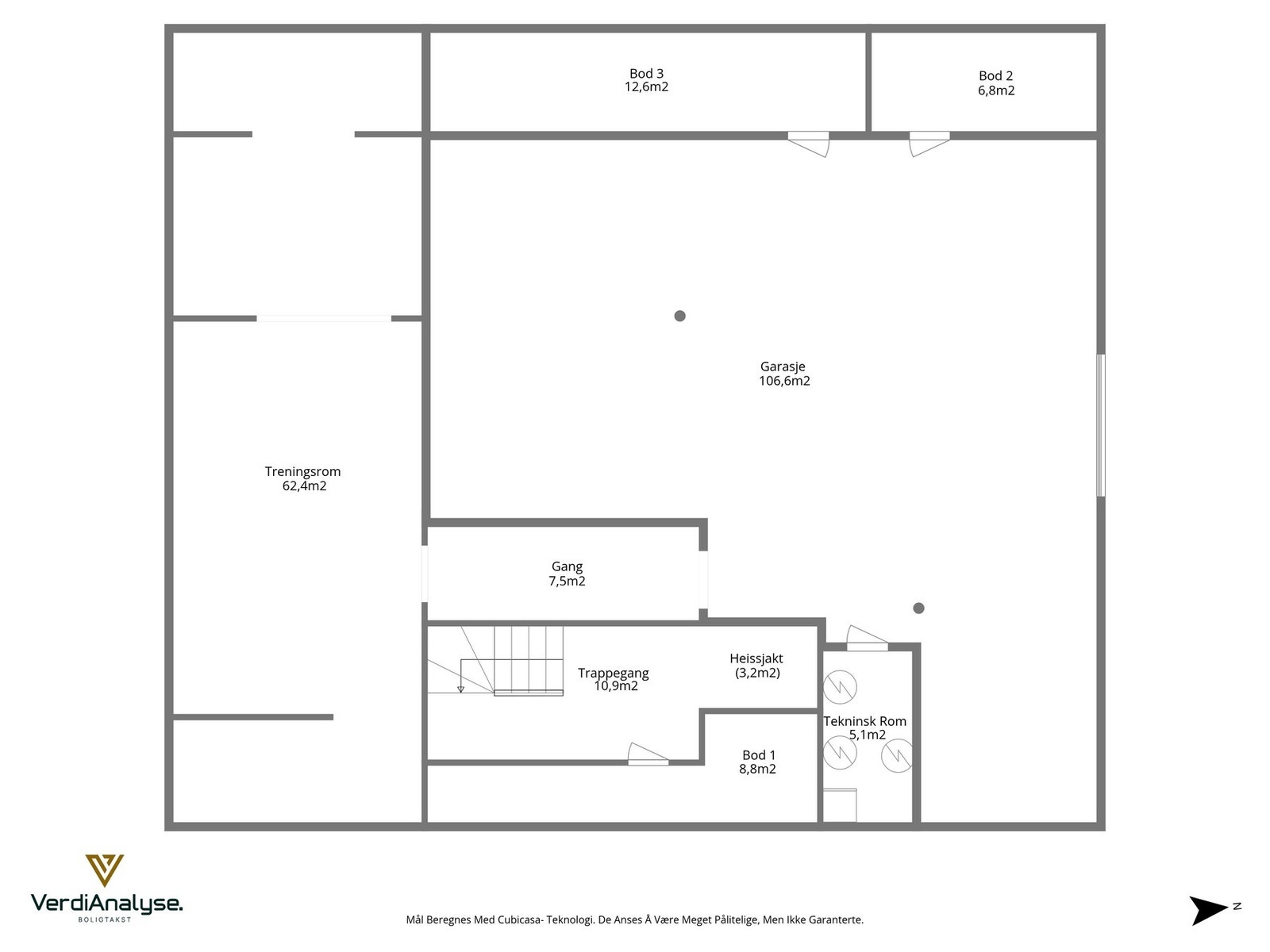Planskisse med areal - Kjeller Galleribilde