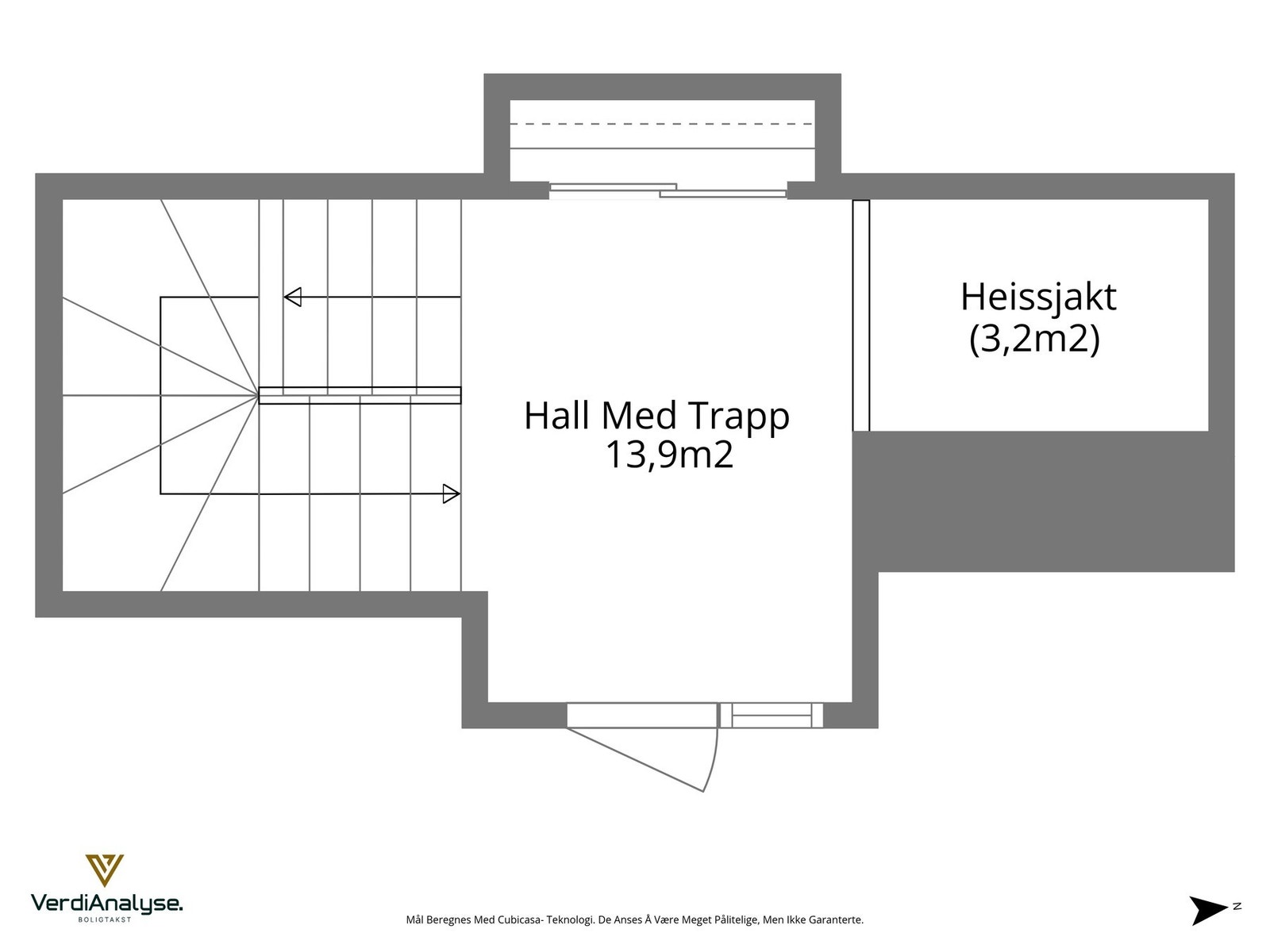 Planskisse med areal - 1. etasje. Galleribilde