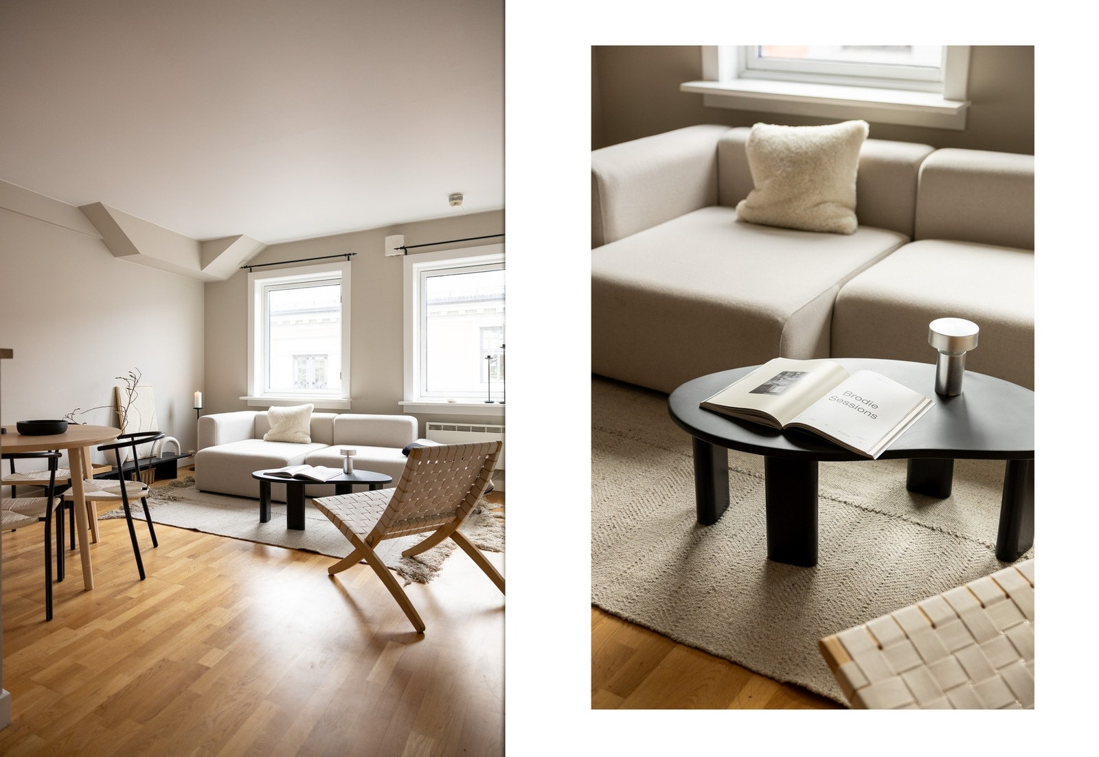 Leiligheten har store vindusflater som slipper inn mye naturlig lys. Galleribilde