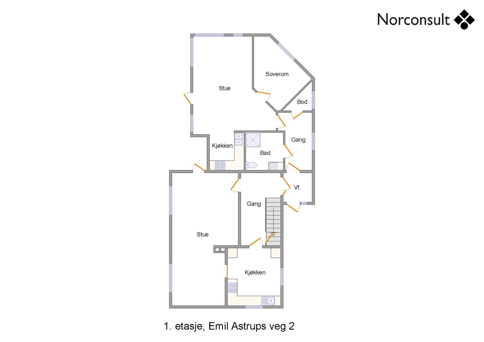 Planskisse - 1.etasje Galleribilde