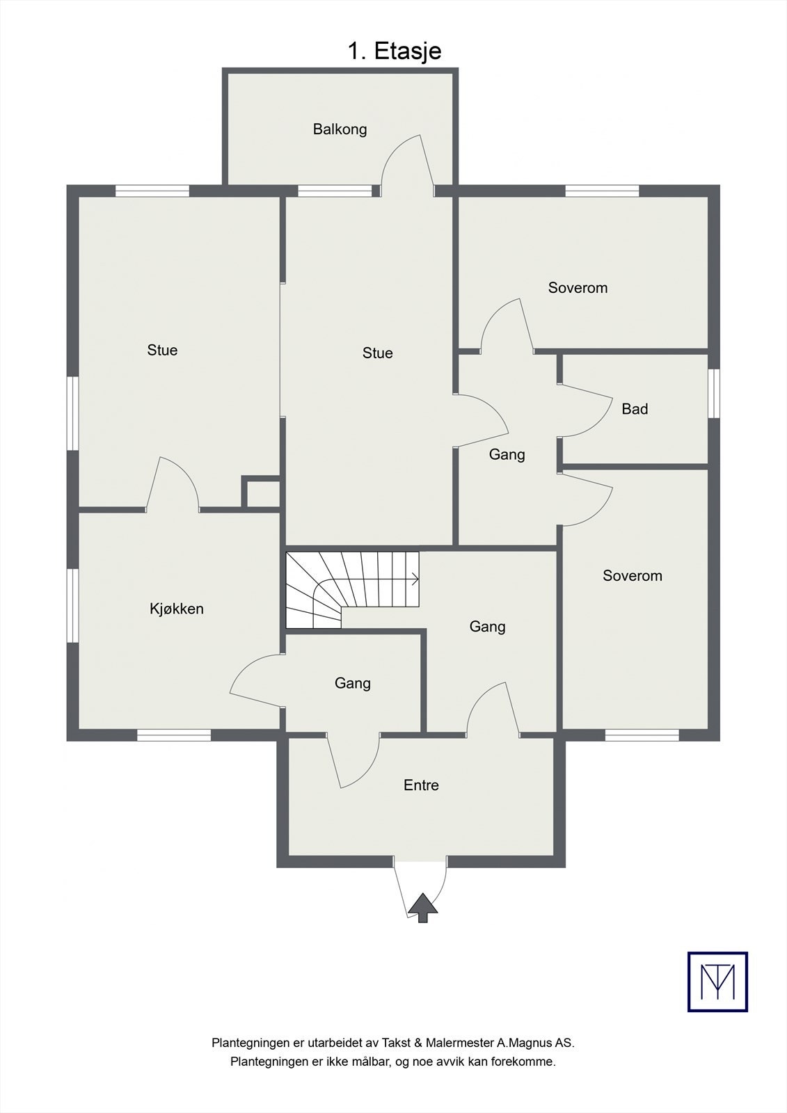 Plantegning 1.etg Galleribilde