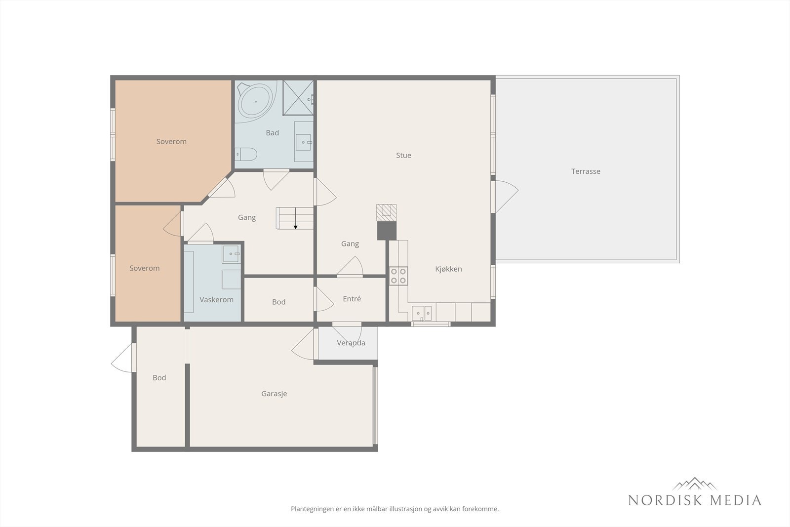 Plantegning 1. etasje. Galleribilde