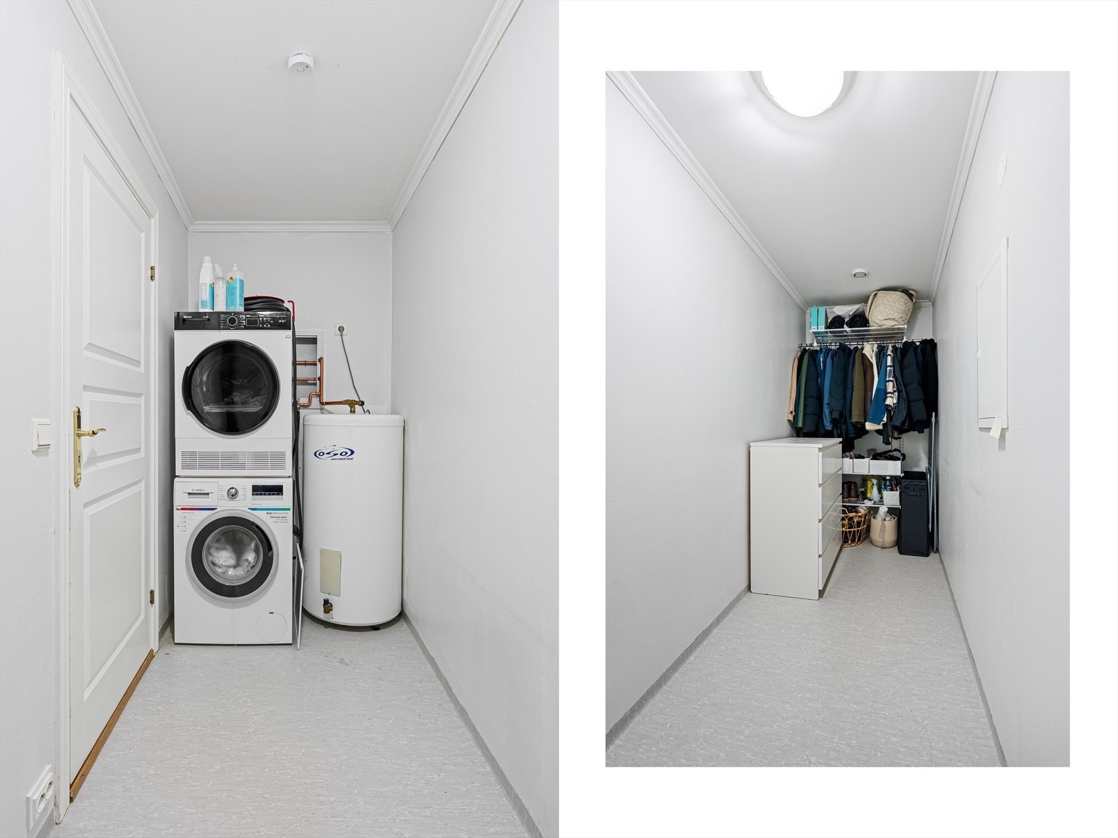 I boden er det god lagringsplass, og lagt opp til vaskemaskin og tørketrommel Galleribilde